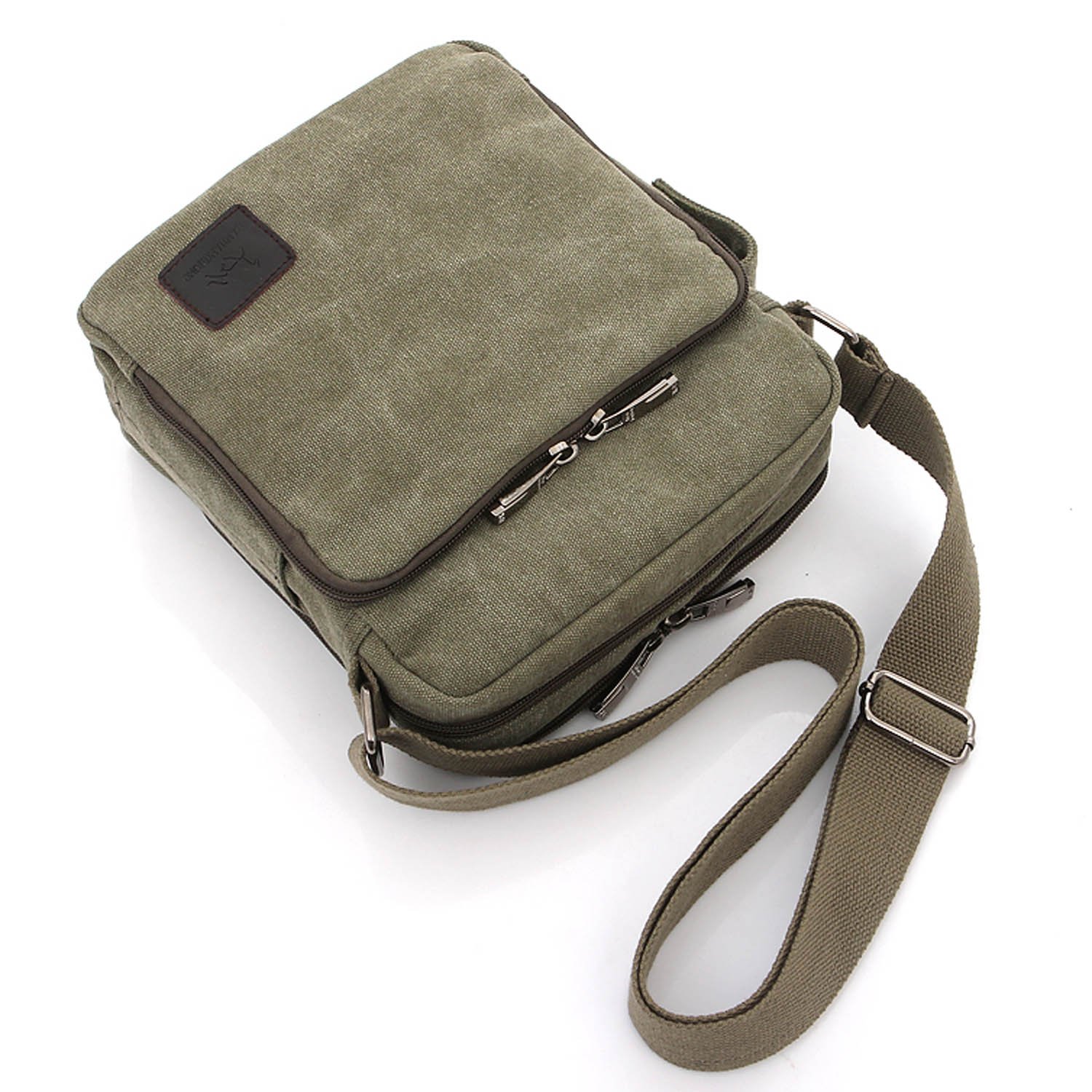 Bolso Bandolera Hombre Pequeño de Tela Vintage Messenger Bag para Colegio Universidad Libro Bolsa de Lona Originales de Viaje Sport
