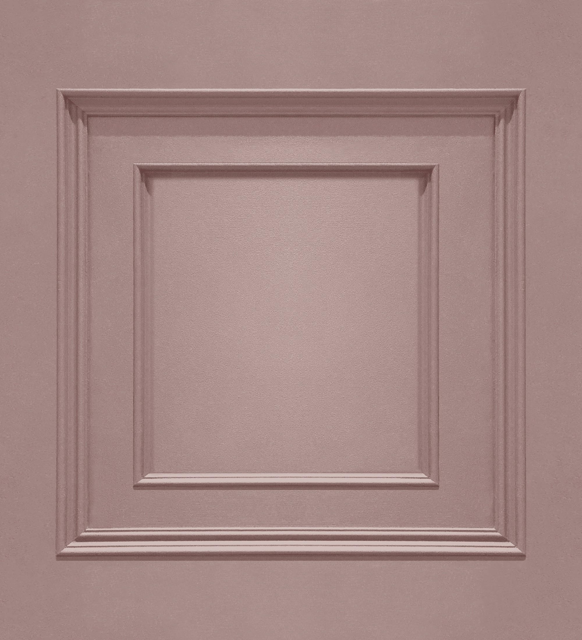 GAULAN 683590 - Papel pintado con efecto visual de casetones de madera color rosa sin relieve para pared salón dormitorio pasillo comedor - Rollo de 10 m x 0,53 m