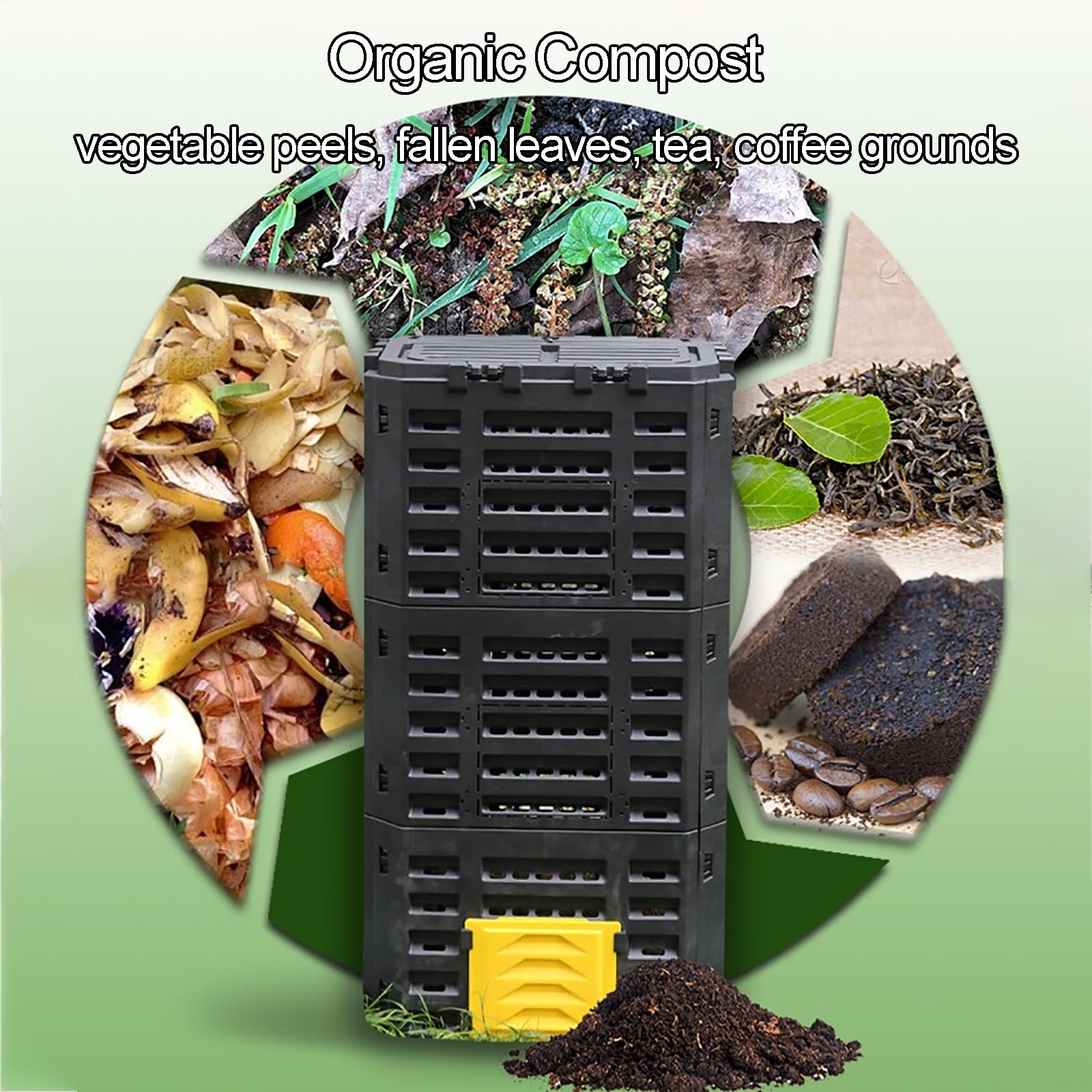Compostaggio Rifiuti Stop 500 X Compostiera Da Giardino Foglie In Plastica Bio Compost ...