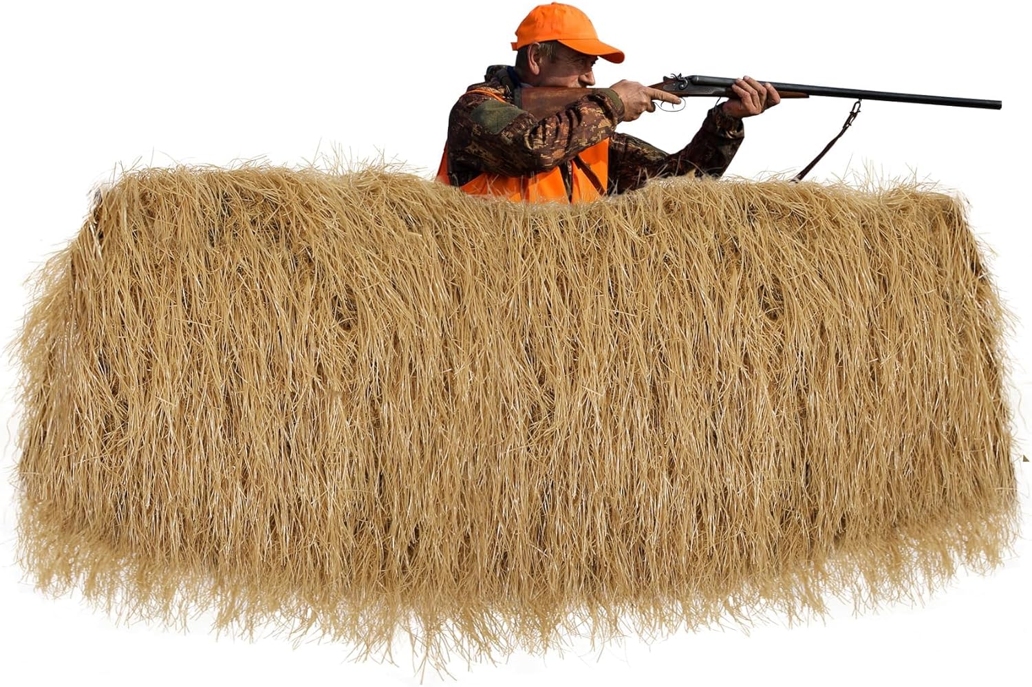 XLX TURF Artificial Thatch Roofing for Tiki Bar - Fake Hay Straw Mat for Farmhouse Western Cowboy Party Decorations Birthday Background - 35" x 12' Fireproof Duck Blind Grass - Image 8