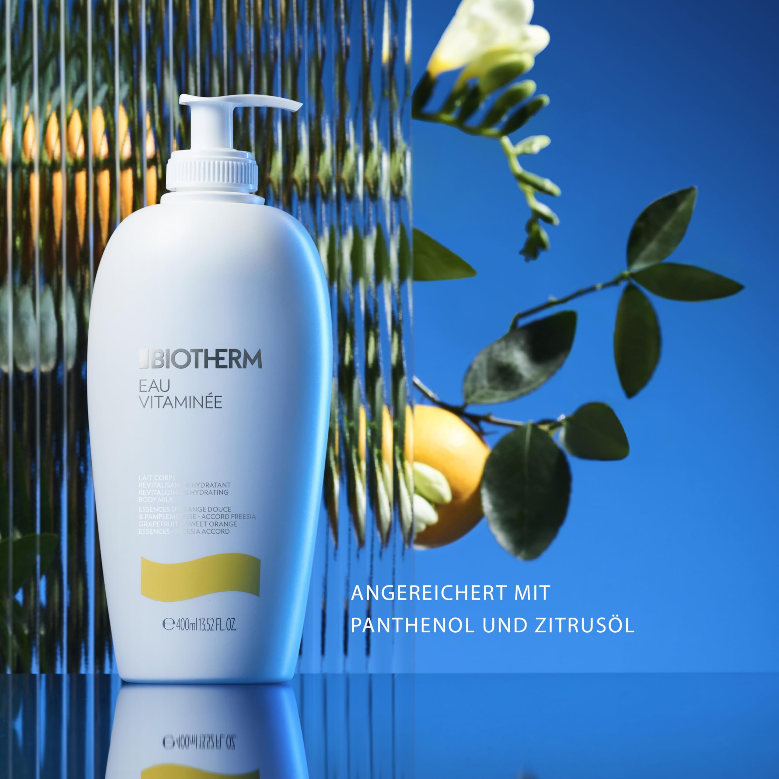 Biotherm Eau Vitaminee Body Milk, feuchtigkeitsspendende Körperlotion für Damen, revitalisierende Körpermilch mit Life Plankton und Panthenol, für ein geschmeidiges Hautgefühl, 400 ml