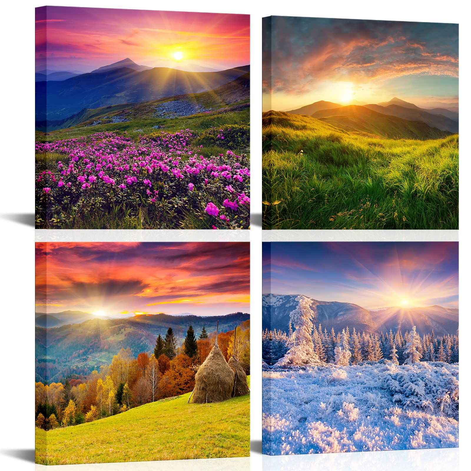 Amazon.com: OuElegent 4 Seasons Canvas Wall Art Spring Summer Autumn ...