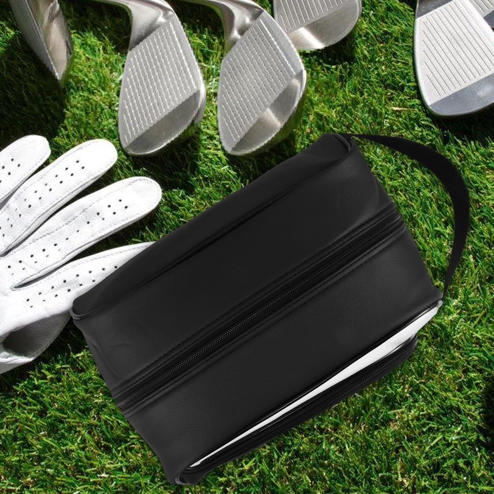 wasserdichte PU Schuh Tasche mit Reißverschluss Staubdichter Golf Schuh Organizer für Damen und Herren Praktische Reise Schuhaufbewahrung Schützende Schuhhülle Stilvoll und Robust