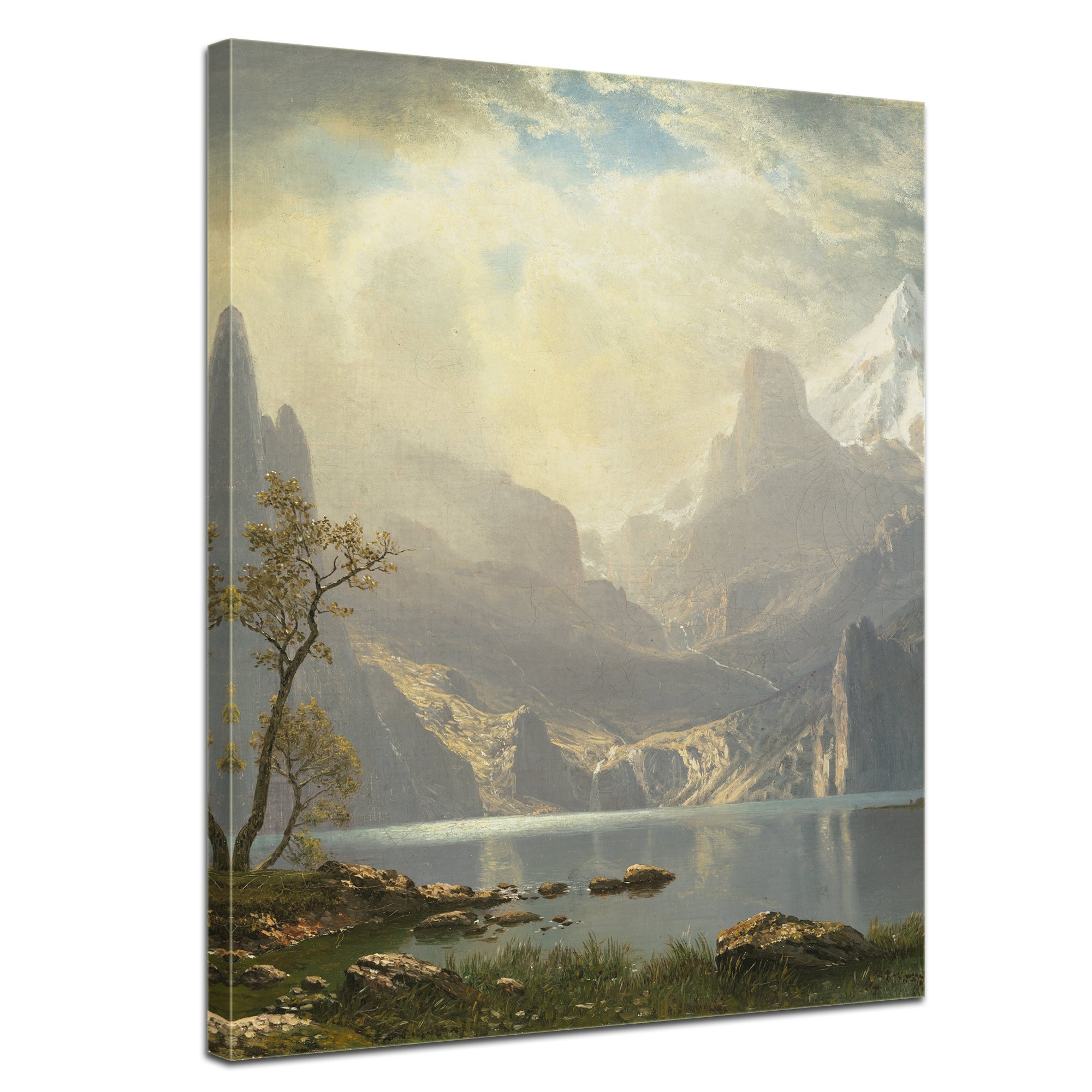 Toile déco imprimée Lac Tahoe Albert Bierstadt pour créer un salon épuré
