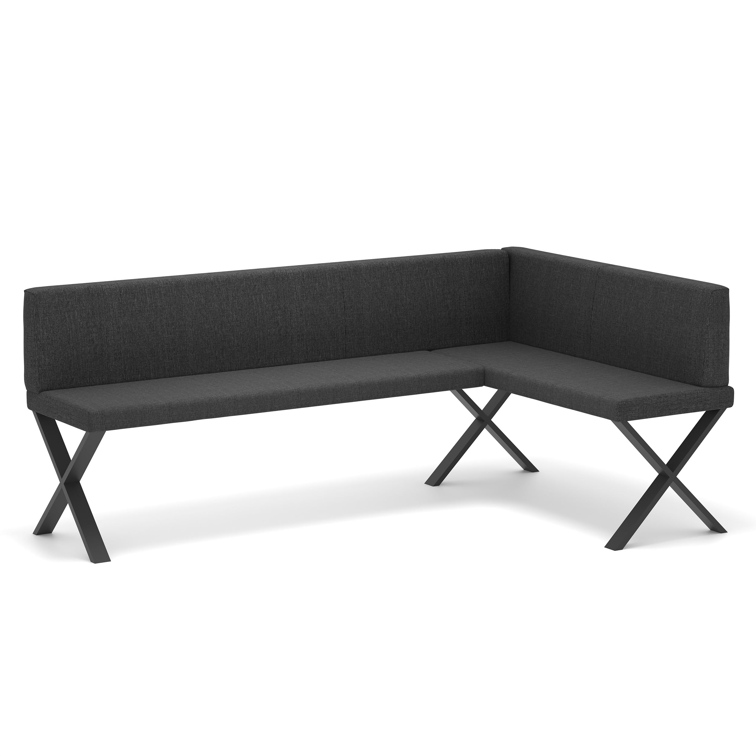 Banquette d’Angle tapissée 128x168 cm Gauche/Droite avec Dossier – Meuble d’Angle pour Cuisine