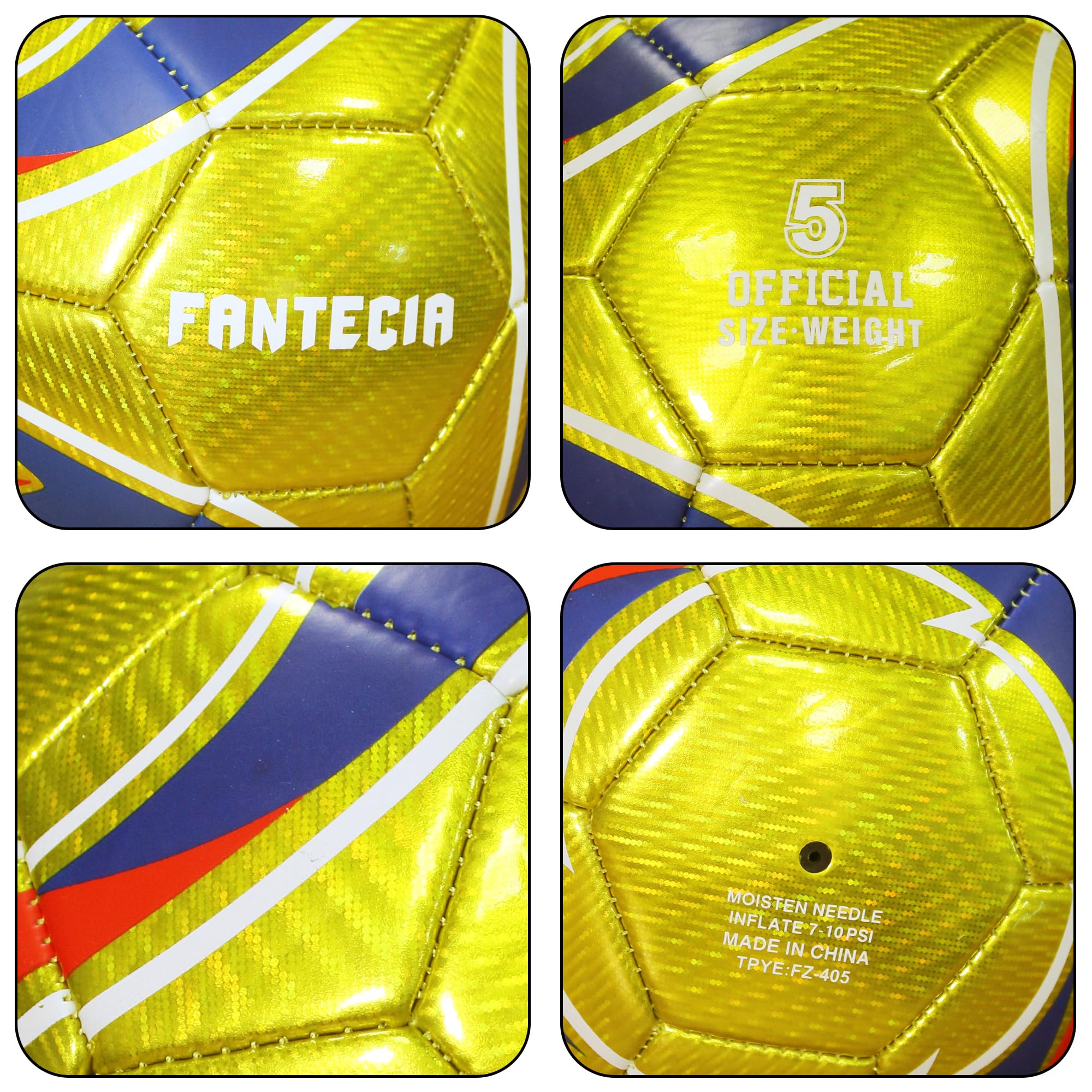 Balón de fútbol tamaño 5 para Masculino y Femenino Balón de Entrenamiento Oficial para niños y jóvenes y Adultos Balón de Partido de fútbol con Bomba