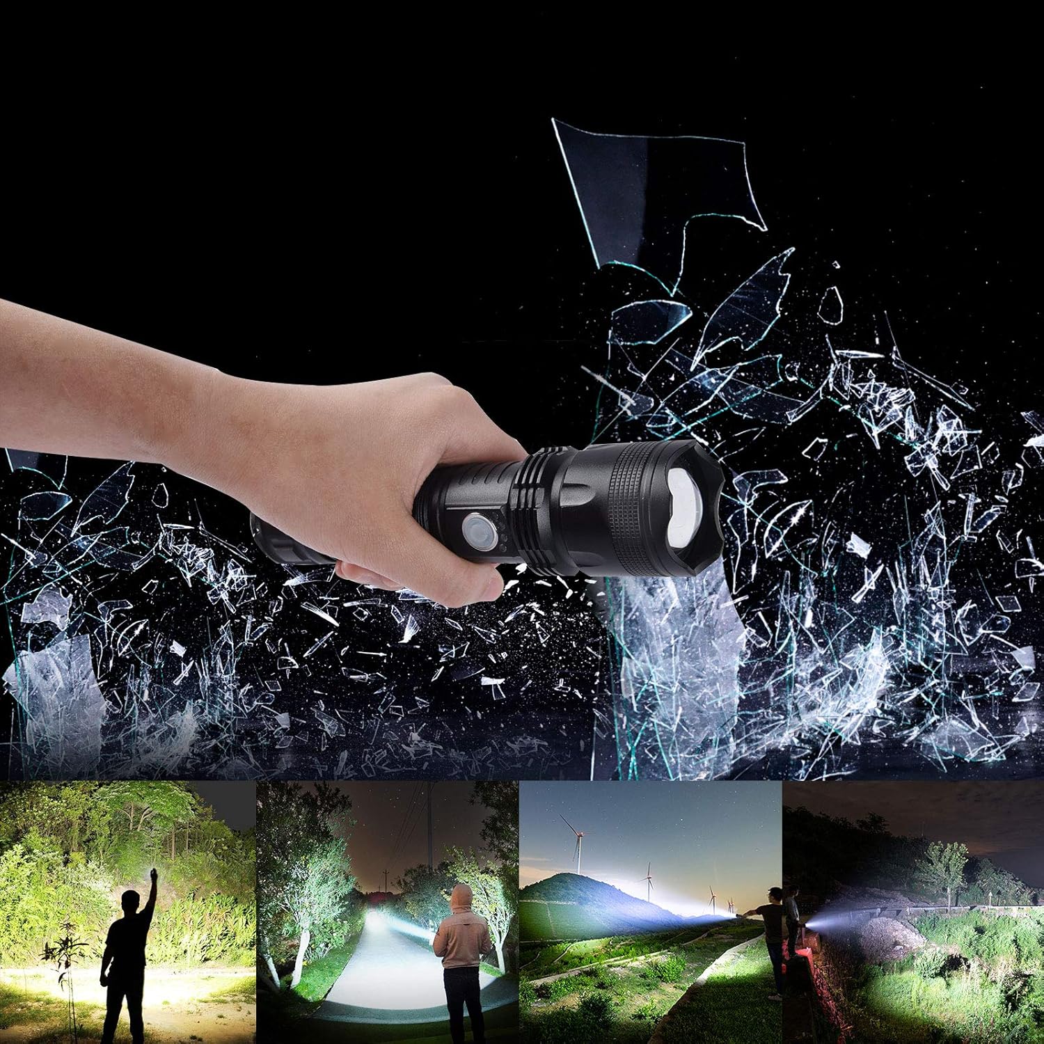 Rechargeable Flashlight Flashlights Waterproof Emergencies Image