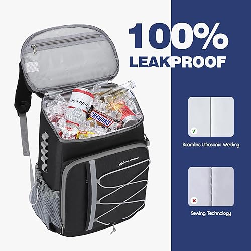 Miniatura 42 de Maelstrom Mochila enfriadora - Bolsa de almuerzo suave aislada para 35/50 latas para camping, playa, senderismo y compras Azul