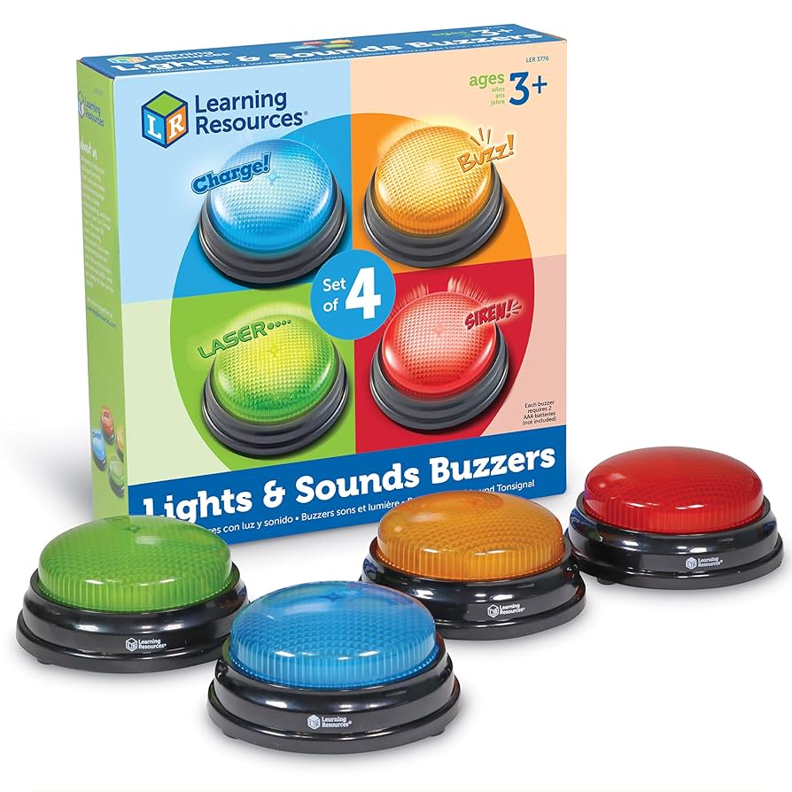 Amazon.com: Learning Resources Lights and Sounds Buzzers,Set