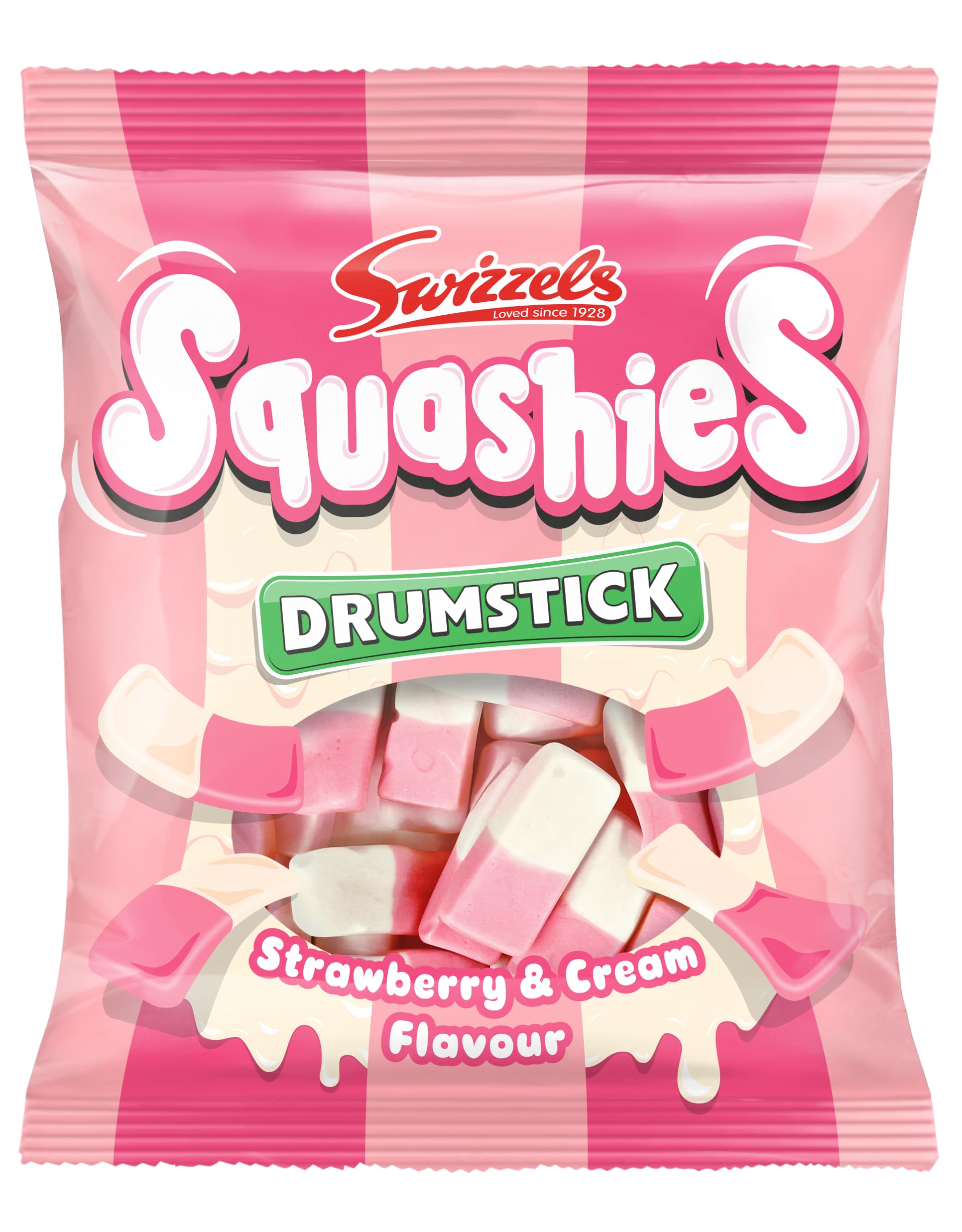 Swizzels Squashies Strawberry Cream 120G Pack of 6