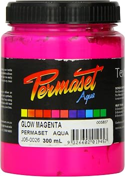 Permaset Aqua Glow 300ml Fabric Printing Ink - Magenta