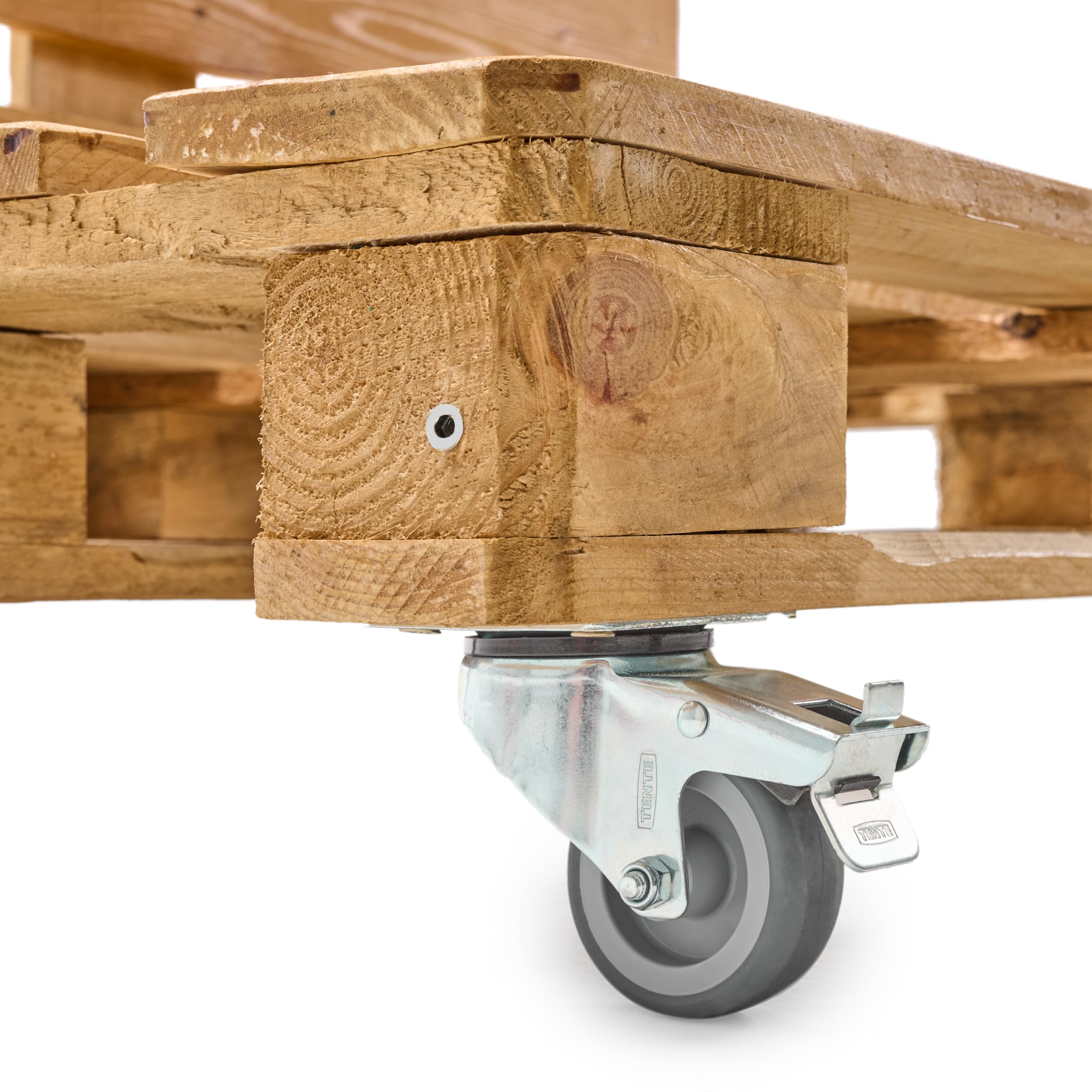 Diverpuffs Sofá Palet Exterior Madera Tratada 120x80 Resistente Agua y Sol con Ruedas con Freno Terraza Patio Jardín Diseño Natural Relajante Sin Mantenimiento Cómodo Montaje Fácil Chill out
