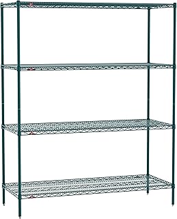 METRO Super Erecta Metroseal Green Epoxy Shelving Unit - Industrial Wire...