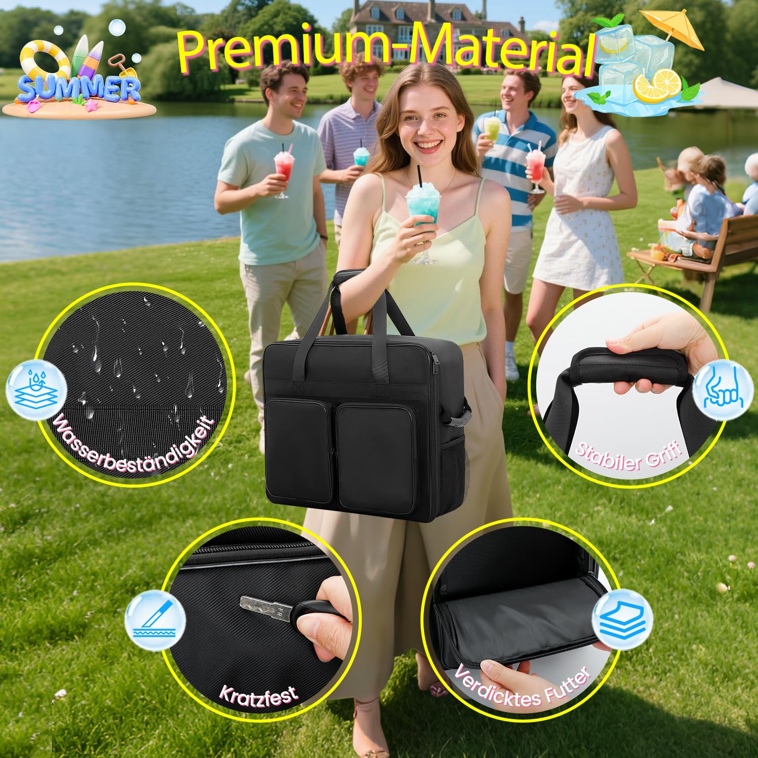 Bolsa de transporte para máquina de granizado Ninja FS301/FS300, accesorios para máquina de granizado ninja, bolsa de almacenamiento portátil para exteriores con apertura frontal, diseño de varios