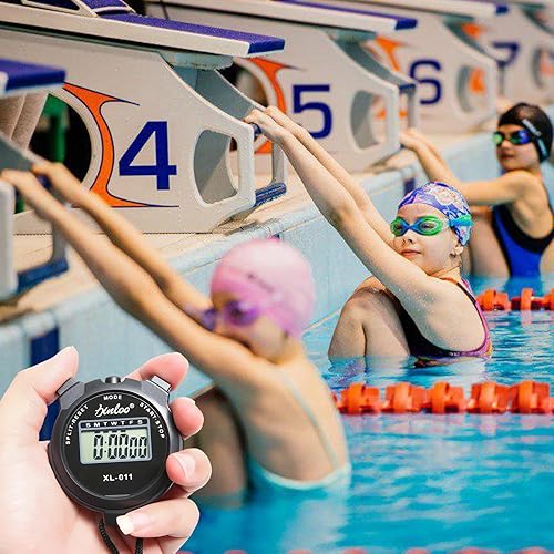 Miniatura 2 de Cronómetro deportivo Temporizador digital de cuenta regresiva portátil 2.8 x 2.6 pulgadas cronómetro digital Cronómetro con pantalla grande,