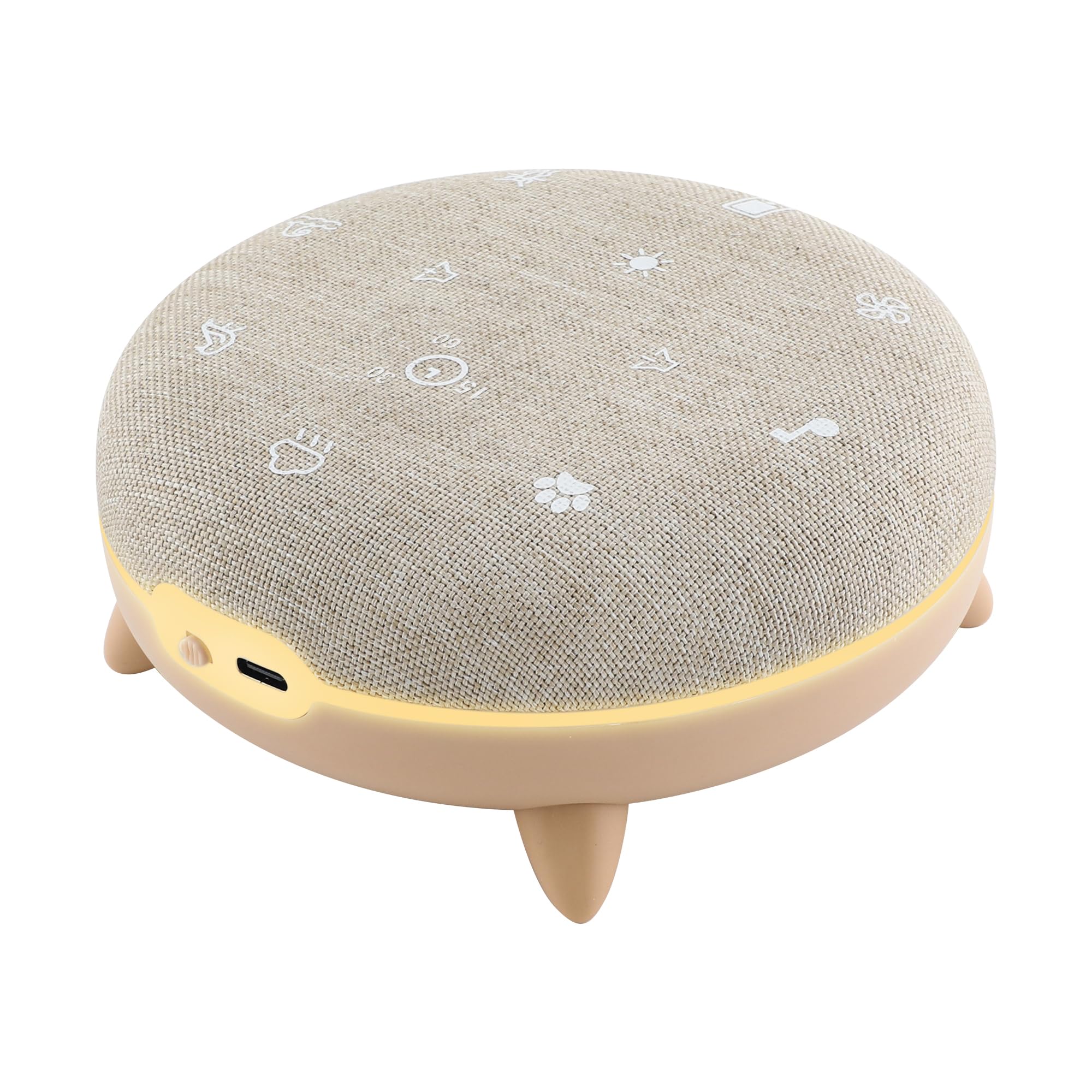 TERRAILLON - ZEN BOX KID, Baby Weißes Rauschen, Einschlafhilfe für Kinder, White Noise Machine mit 7 beruhigenden Klängen, Musik-Streaming via Bluetooth, 8 Lichtstimmungen, prog 15-30-60 min, USB-C