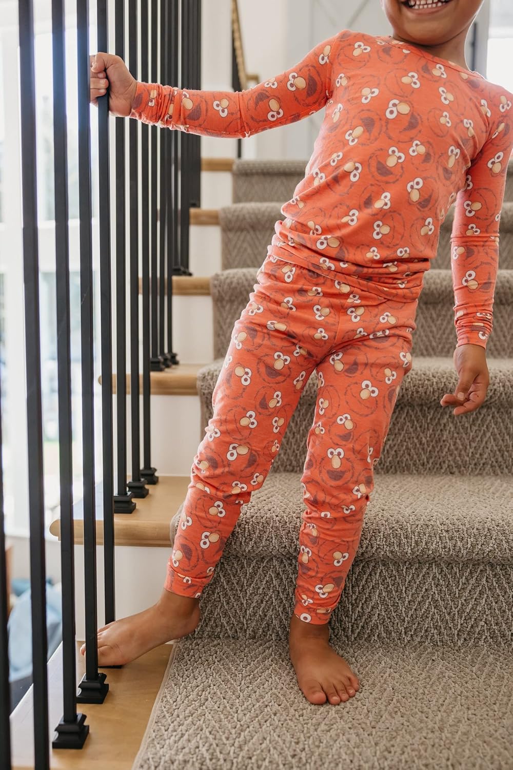 Copper Pearl Two Piece Long Sleeve Toddler Pajamas PJ Sets for Boys and Girls - Adorable Pattern Pajamas, Breathable Fabric to Keep Cool While Sleeping, Sizes 12 Months to 5T - Elmo