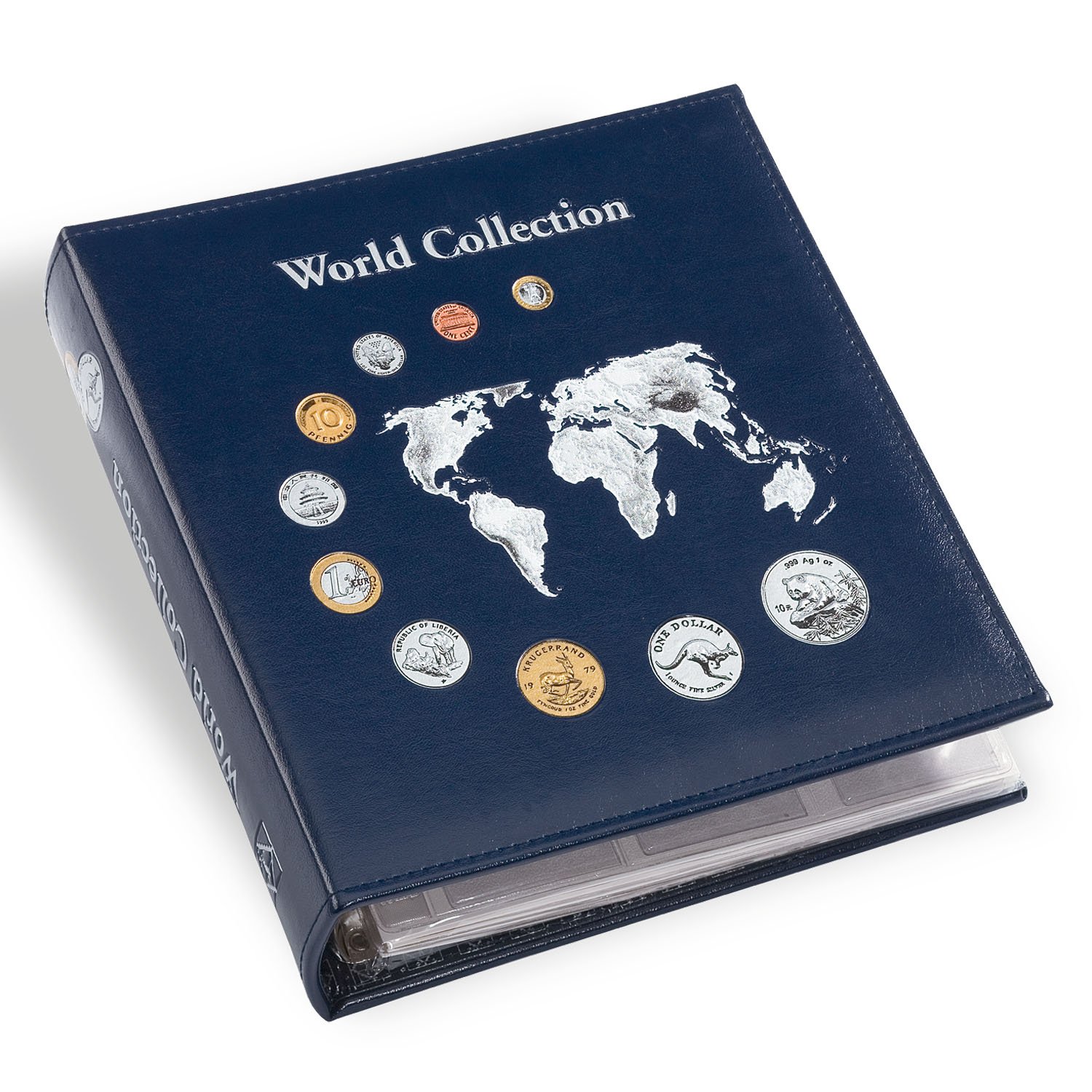 Album Numismatique Optima, World Money, avec 5 recharges Numis. Optima différentes, bleu online