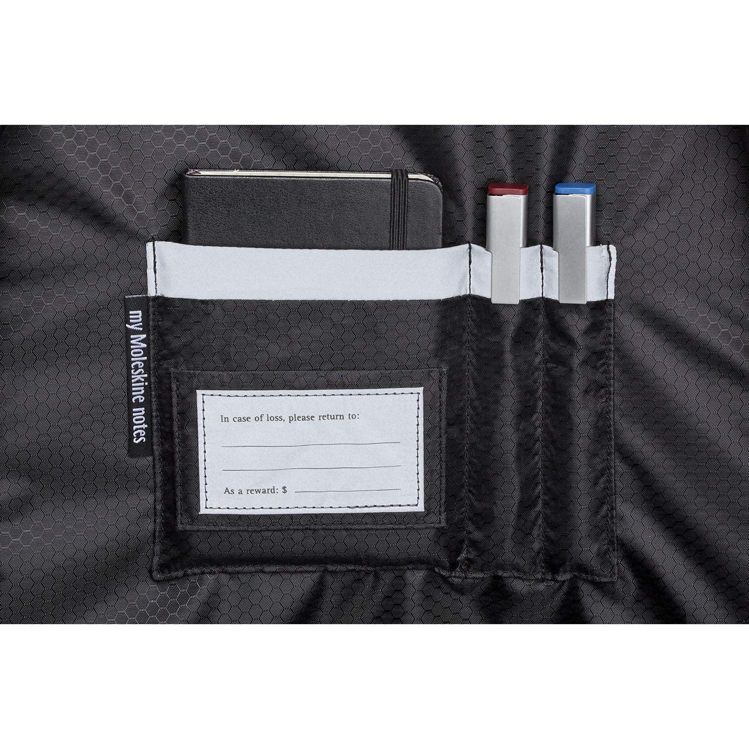 Moleskine Rucksack Metro Kollektion, Laptoprucksack Kompatibel mit Tablet, Notebook, iPad bis zu 15" mit speziellem Fach, Unisex, 31 x 47 x 13 cm, Schwarz