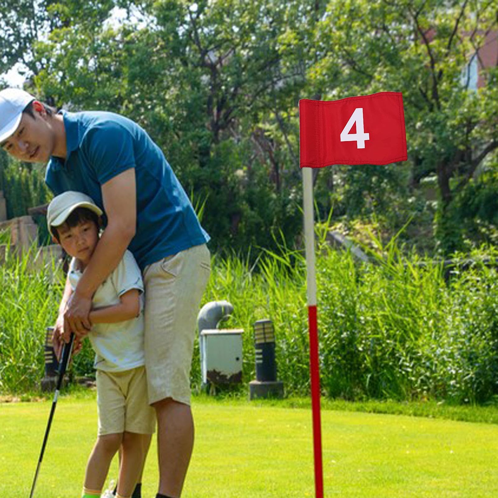 Banderas de Golf, Ejercicio de Campo de Entrenamiento de Golf, Bandera de Nailon con Tubo insertado para el jardín del hogar, Oficina