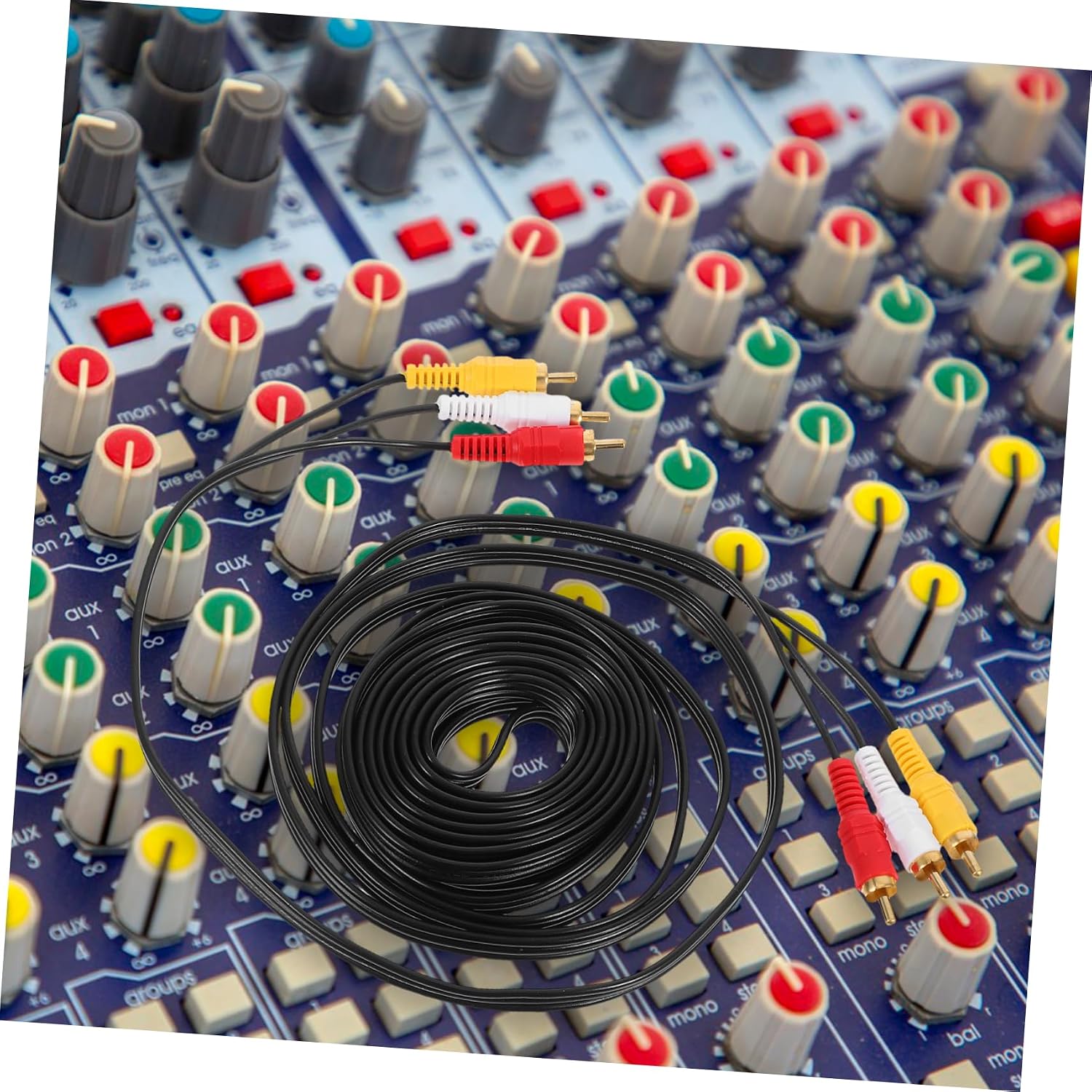 Male to Male Composite Cable Head Design for Audio Equipment Versatile Connection for DVD and Other Devices for Signal Transmission