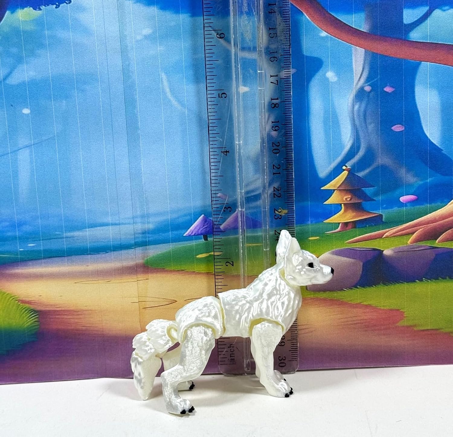 6pcs 3D Printed Wolf, Articulated Home Office Decor Executive Desk Toys, Fidget ADHD Toy for Autism/ADHD - W001-S-6X