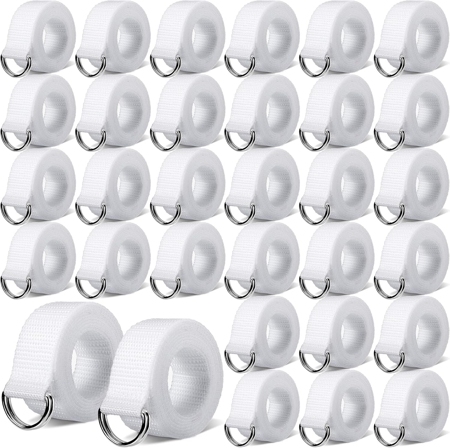 Seematn Web Football Belt 52 Inches Football Pants Belt D Ring Belts for Men Women Youth Boys Kids Girls