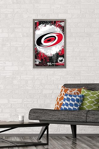 Vista 82 de Trends International NHL Carolina Hurricanes - Póster de pared Maximalist Logo 23, 22.4 pulgadas de largo x 14.7 pulgadas, versión enmarcada