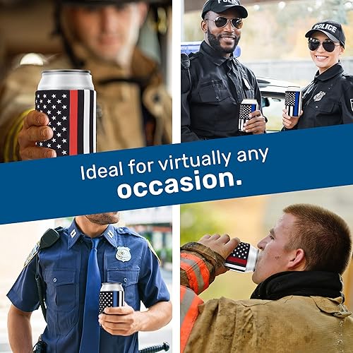 Miniatura 5 de QualityPerfection Funda para enfriar latas (paquete de 6) de neopreno plegable de 12 onzas, soporte para latas aislante, cubierta de lata de cerveza