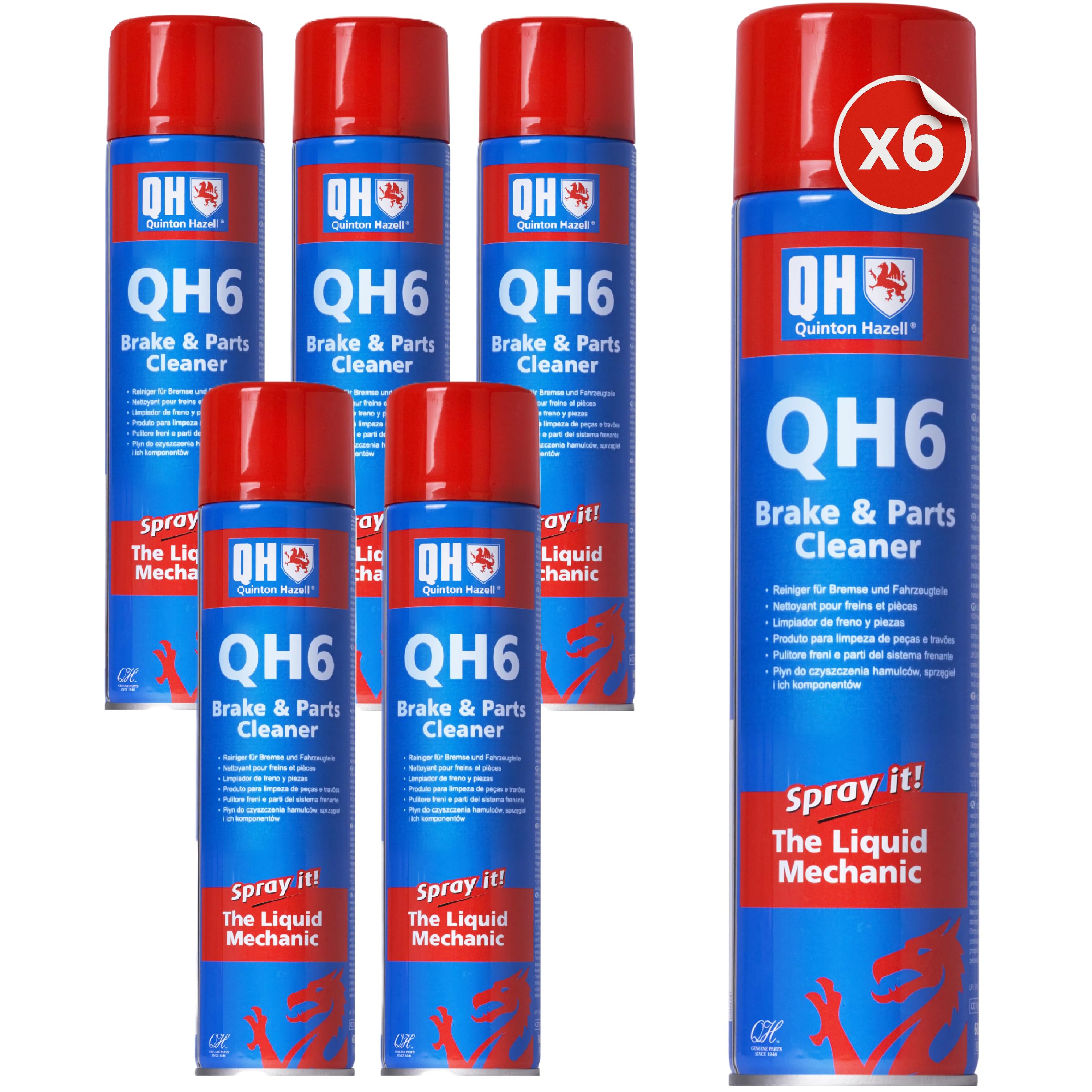 Quinton Hazell QH6 Brake Cleaner 6 Pack