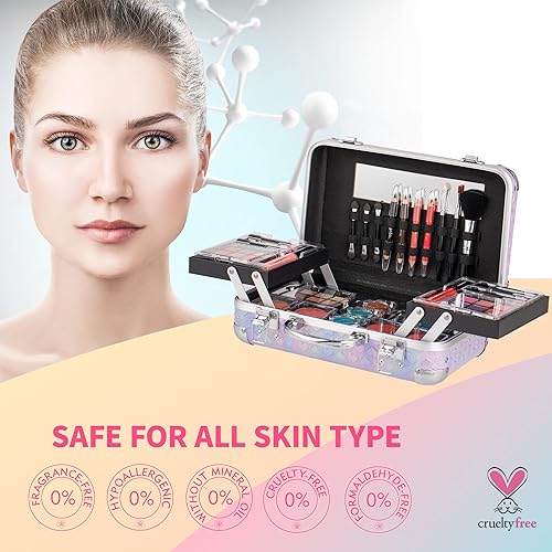 Miniatura 10 de Hot Sugar Juego de maquillaje todo en uno para niñas adolescentes, kit de maquillaje completo para principiantes con paleta de sombras de ojos,