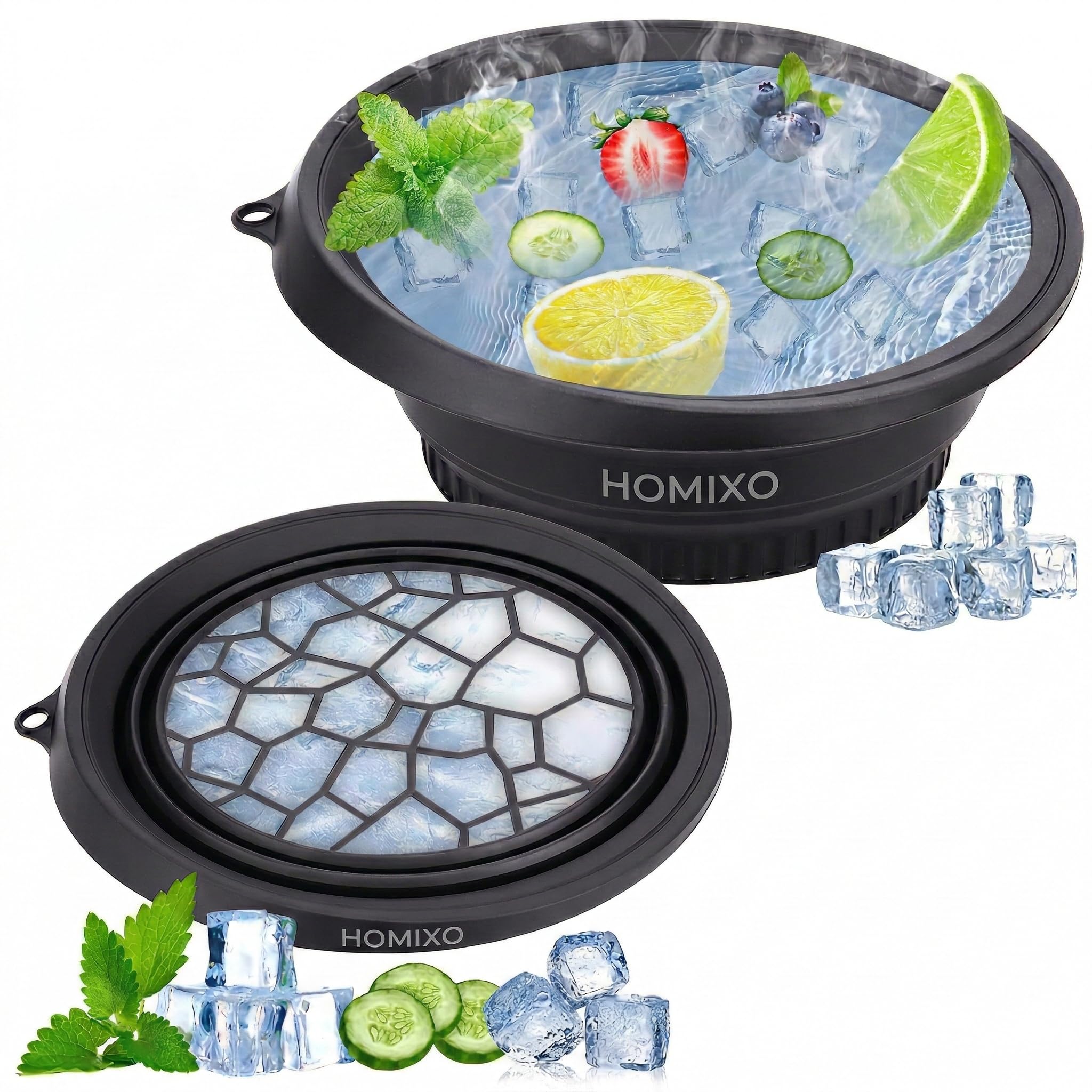 2-in-1 Facial Ice Bowl & Infusion Tray – Collapsible Food-Grade Silicone Cold Face Dip for Skin Tightening & Pore Care – Integrated Geometric Ice Maker – Includes Exclusive 100+ Recipe Digital Guide (E-Book)-picture-11