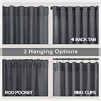 Vista 124 de Orange Linen Curtains 72 Inch Length for Living Room 2 Panels Set Back Tab Loop Pocket Semi Sheer Copper Brown Burnt Orange Curtains for Bedroom