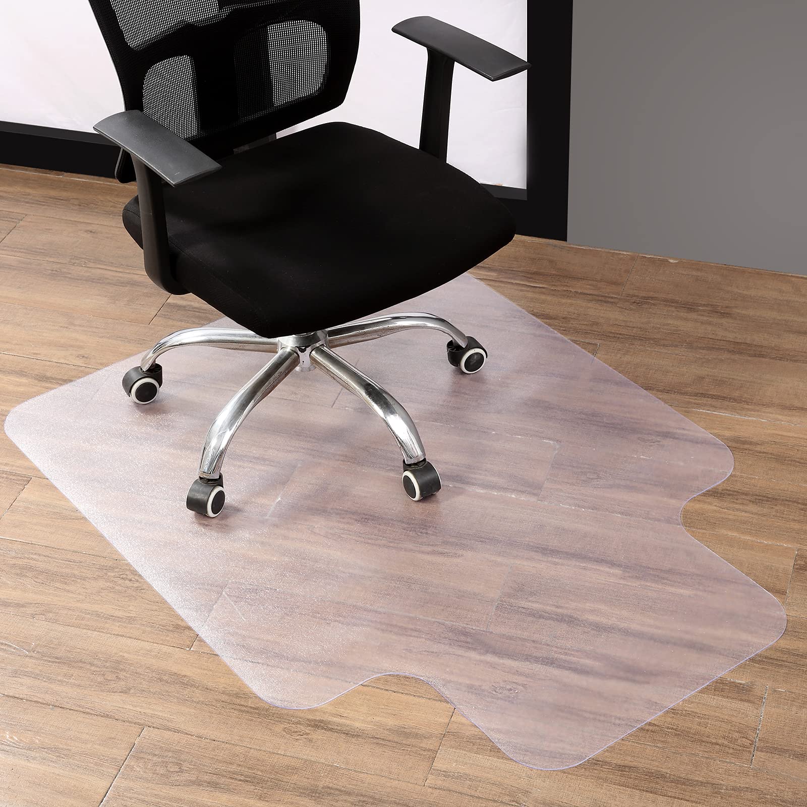 Office Clear Chair Mat for Hardwood Floor, Transparent Home Floor Protector Mat Chairmats, Heavy Duty Floor Protector for Home, Flat without Curling, Floor Mats for Computer Desk