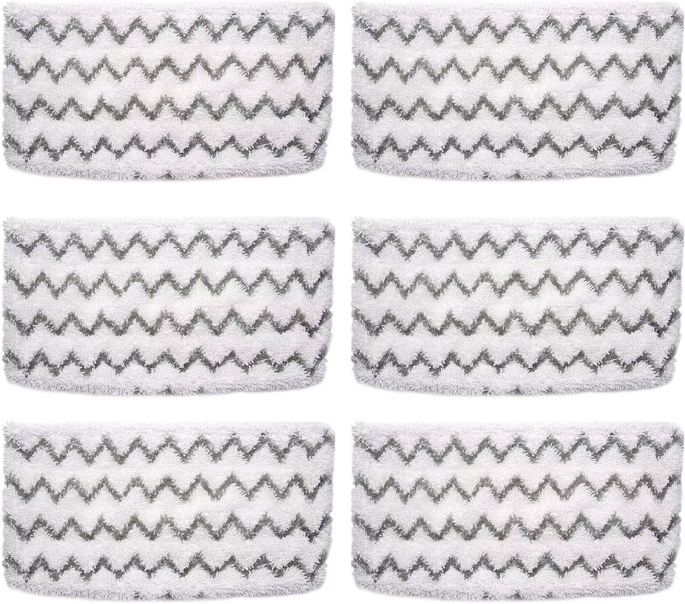 6 Pack S1000 S2001 Steam Mop Replacement Pads for Shark S1000 S1000A S1000C S1000WM S10001C S1200 & S2001 SteamSpot Steam Mop