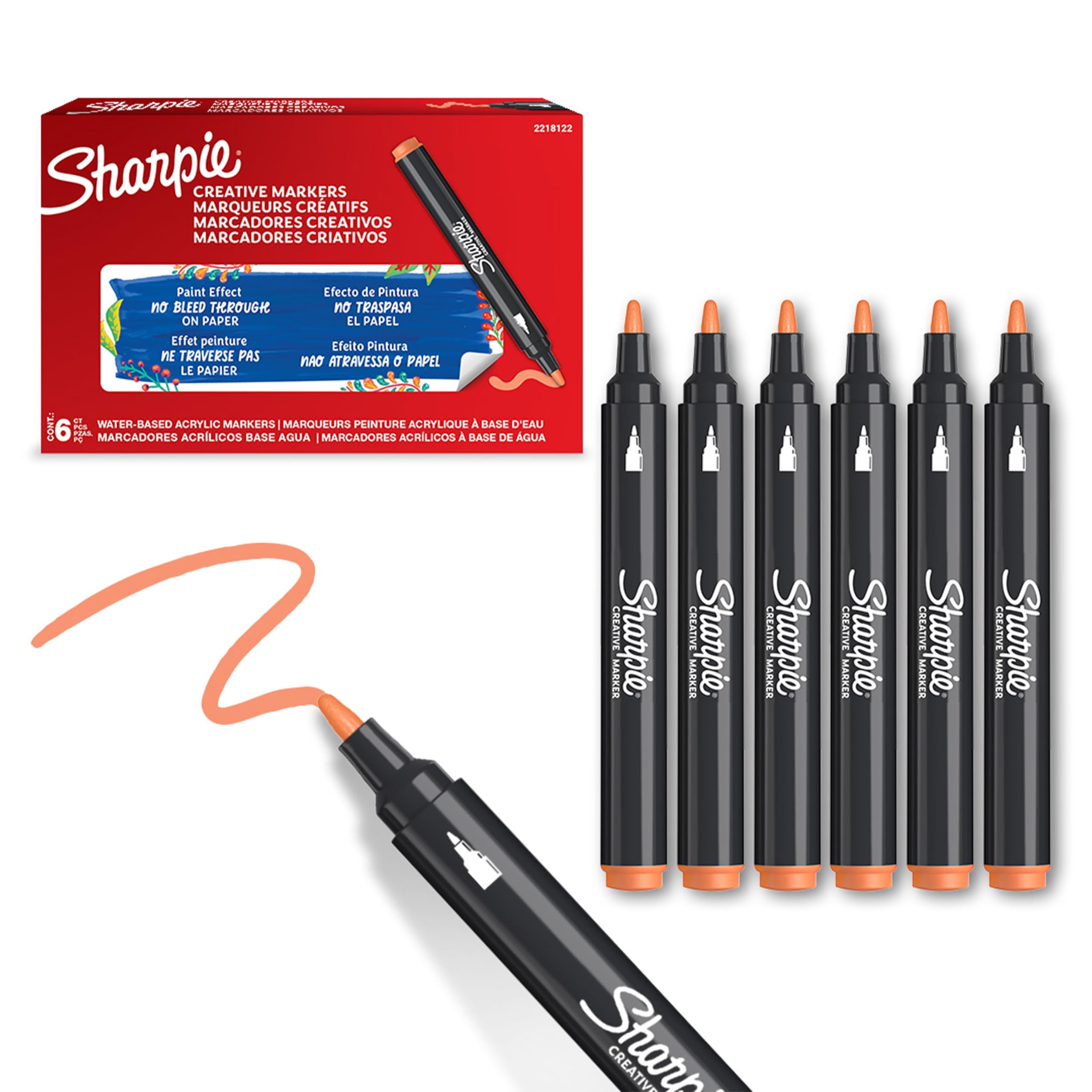Sharpie ACRYLIC CREATIVE MARKER BULLET TIP ORANGE