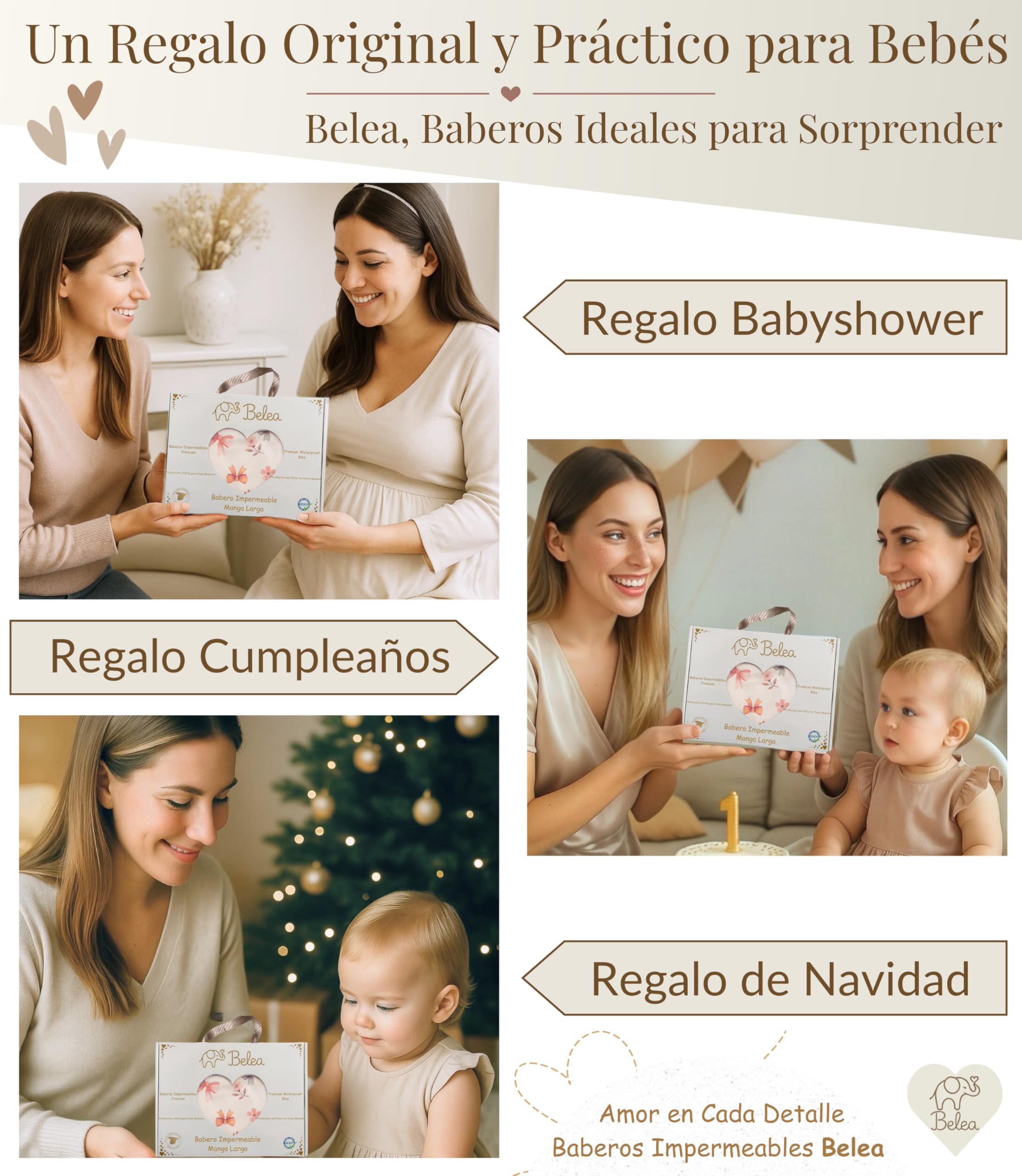 Belea Pack 2 Baberos Bebe Impermeables Sin Mangas BLW 6 Meses a 5 Años Bolsillo Recogemigas Babete Impermeável Babero Infantil Sin BPA Regalo Baby Shower Cumpleaños Bebé — view 7