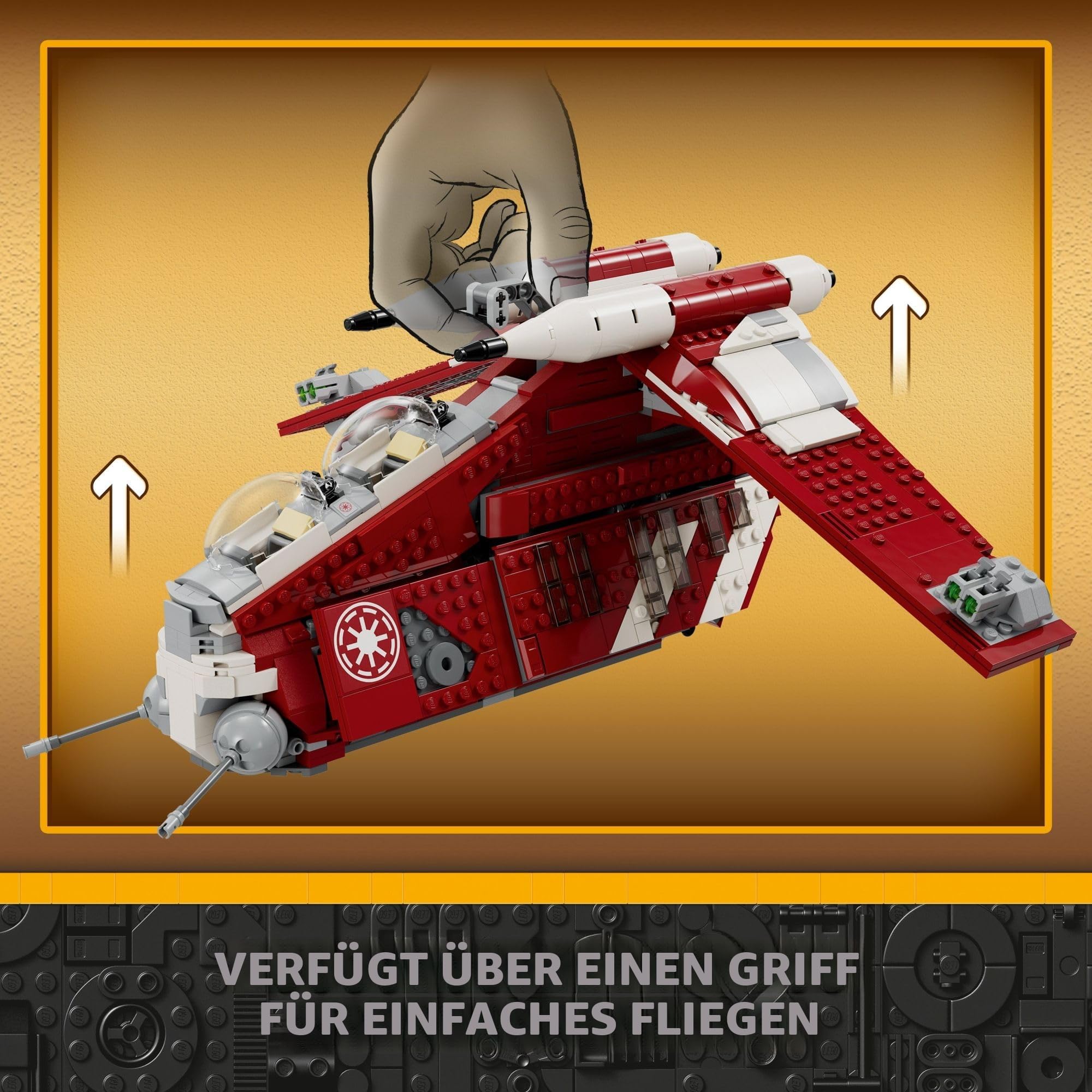 Lego Star Wars - The Clone Wars Coruscant Guard Gunship 75354 - Star Wars Spielzeug zum Zusammenbauen für 9 Jährige, Geschenkidee für Fans inklusive Kanzler Palpatine, Padme und 3 Clone Trooper