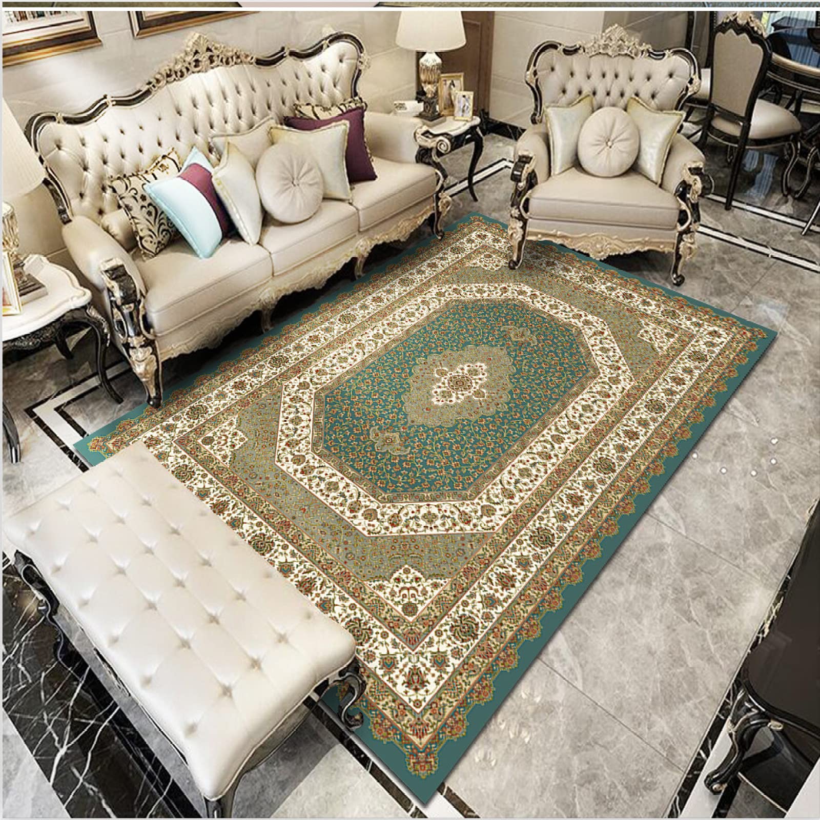 Tapis de style national vintage d'exception, grand format 80 x 160