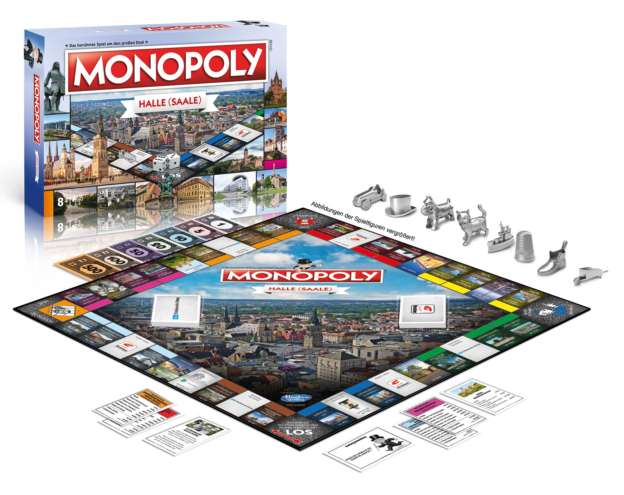 Monopoly Halle Einzelstück – Offizielle Städte-Edition mit regionalen Highlights | Gesellschaftsspiel für 2–6 Spieler ab 8 Jahren Souvenir für Fans von Halle (Saale)