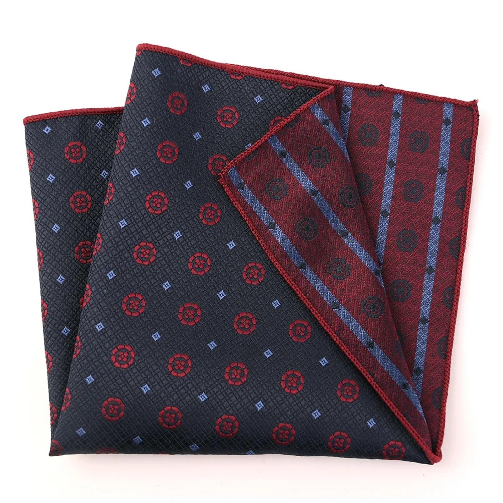 4 pezzi fazzoletto da taschino for uomo bordeaux cerimonia formale sposa adatto for il seno Per Uso Quotidiano