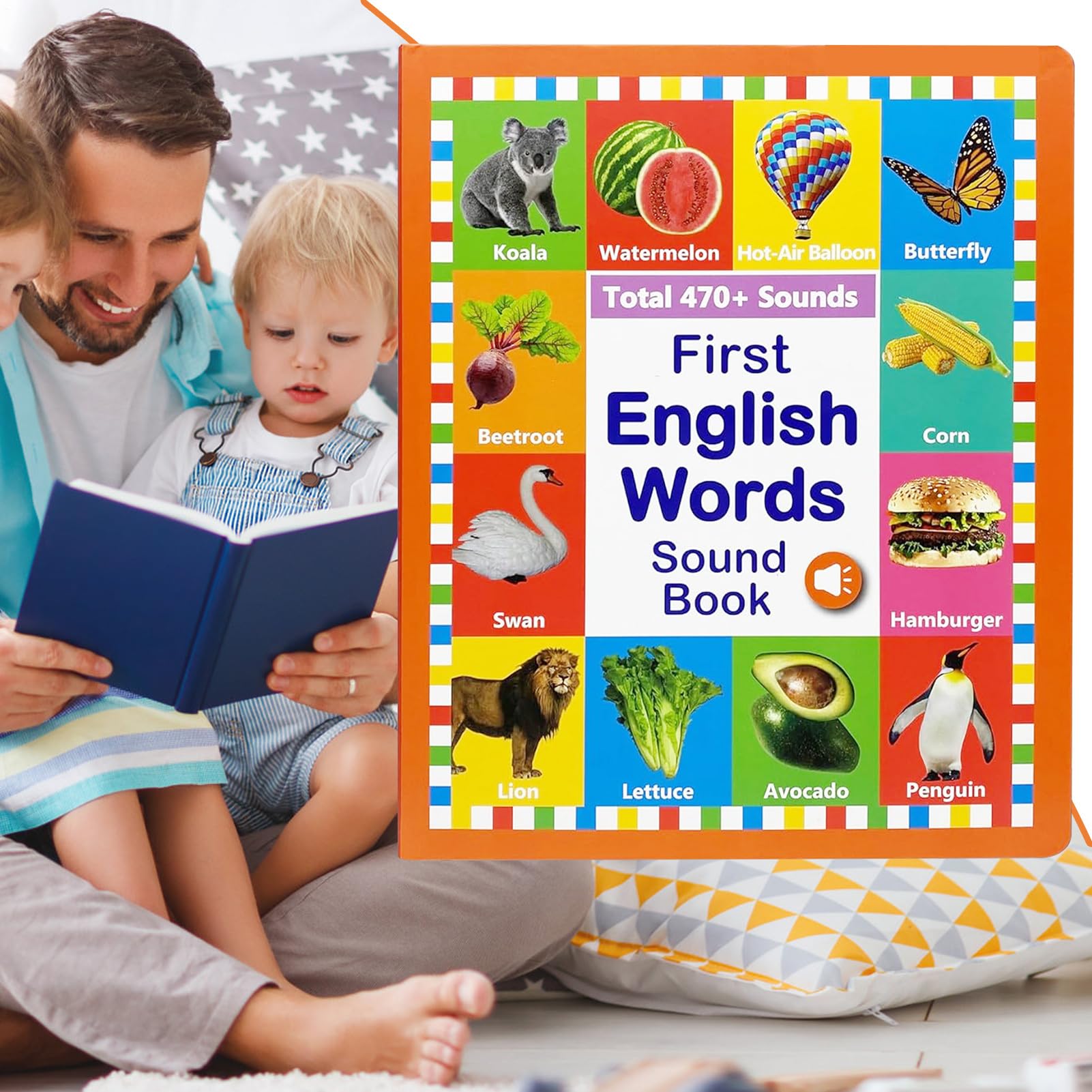Libro de Palabras Inglés Juguete Interactivo Educativo Cautivador