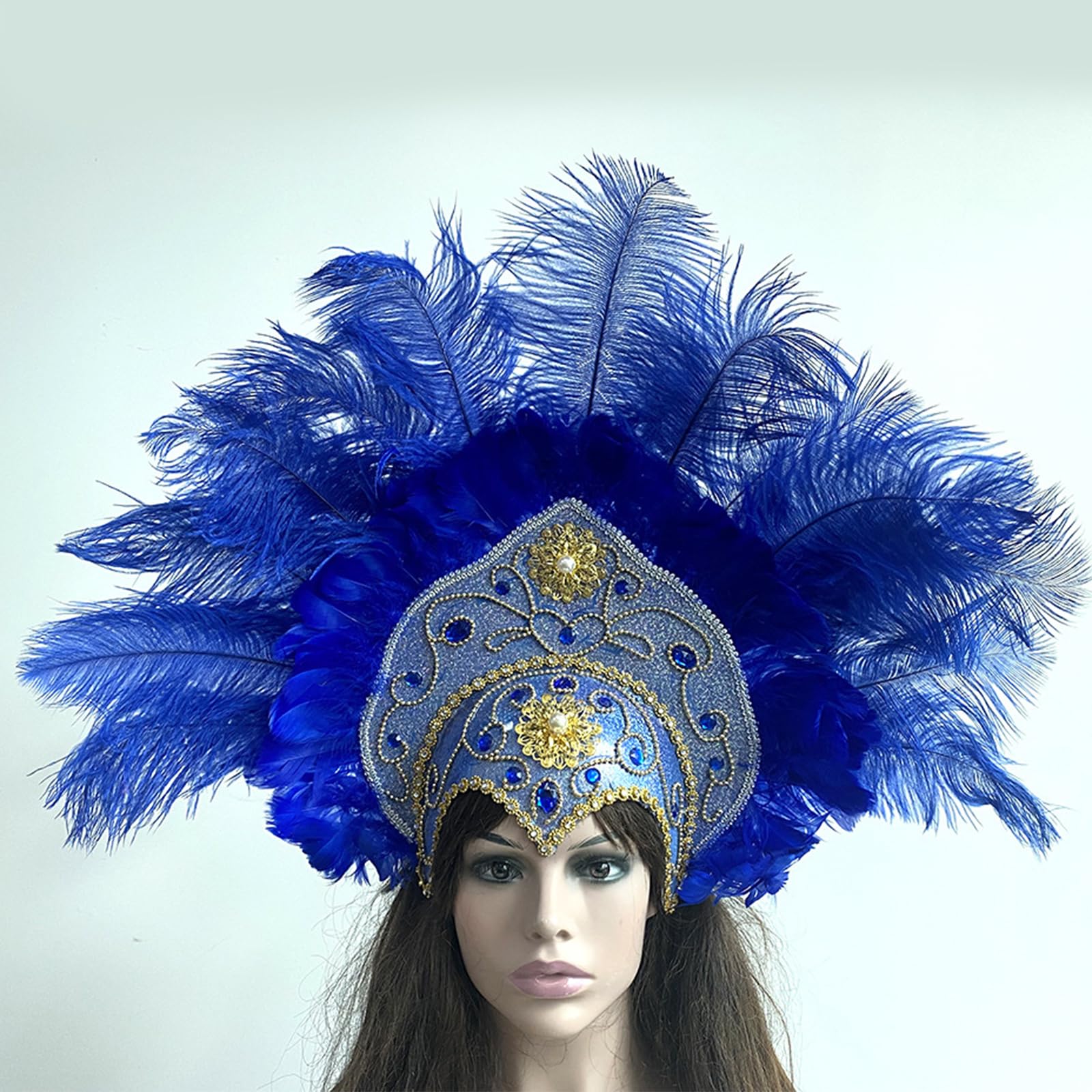 [Uitndvyte] Accessori per feste di carnevale Mardi Grass Festival Fascia in piuma per danza del ventre anni '20