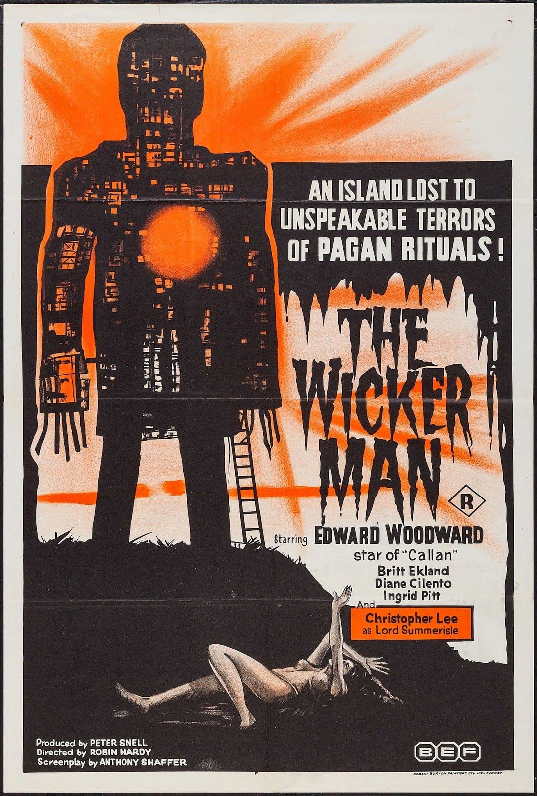 Amazon.co.jp: THE WICKER MAN 1973 3 z7421 A1 Poster on Canva