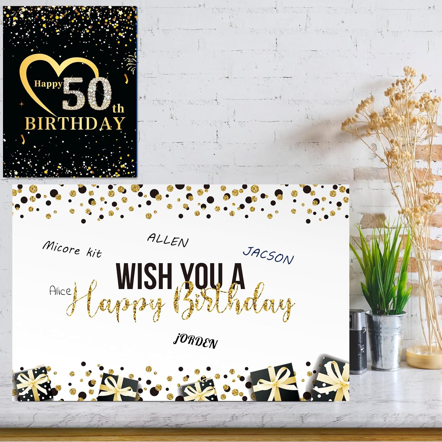 Jumbo 50th Birthday Card With Envelope, Giant Birthday Party - View #3