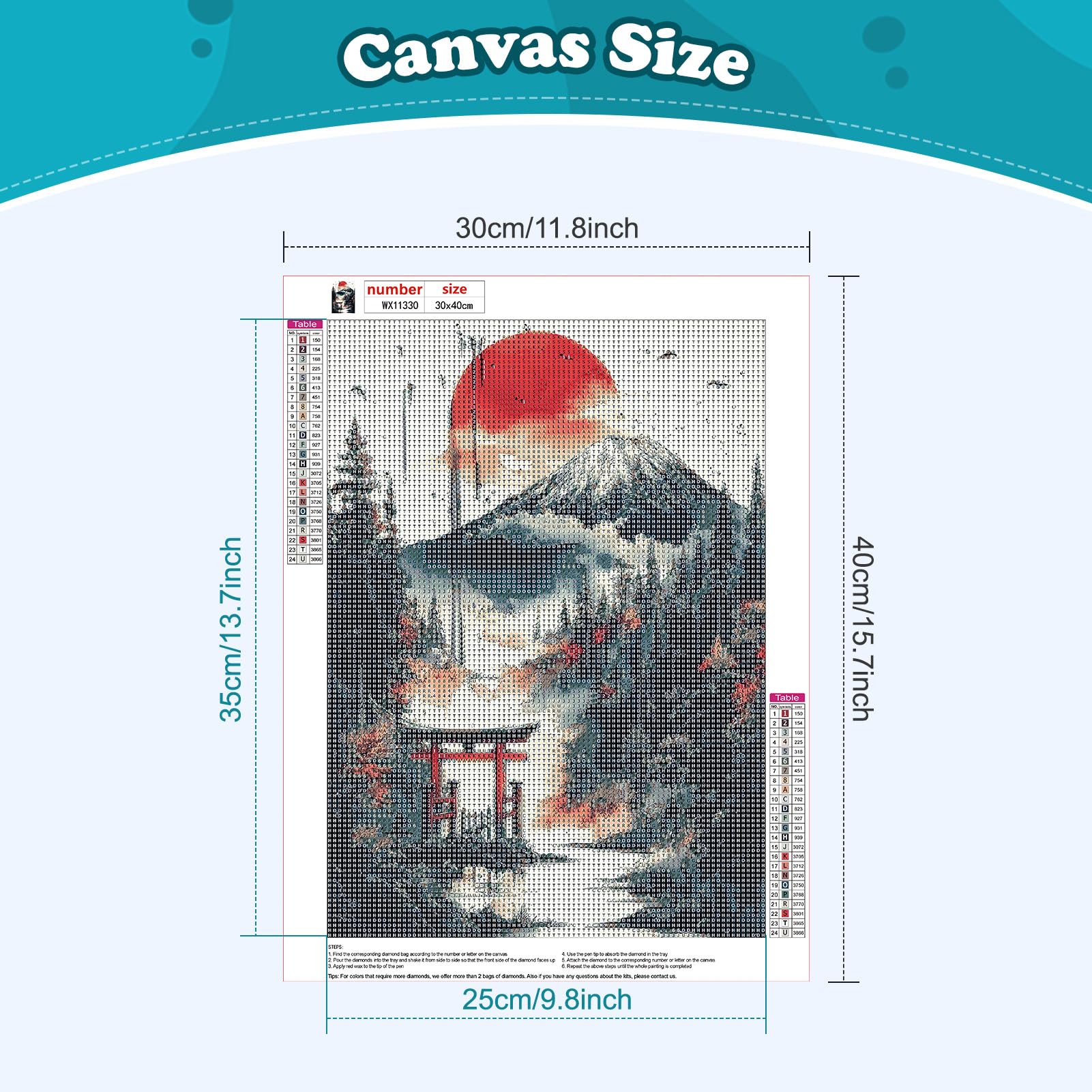 DAERLE Diamond Painting Kits for Adults Japanese Style Landscape - Image 3