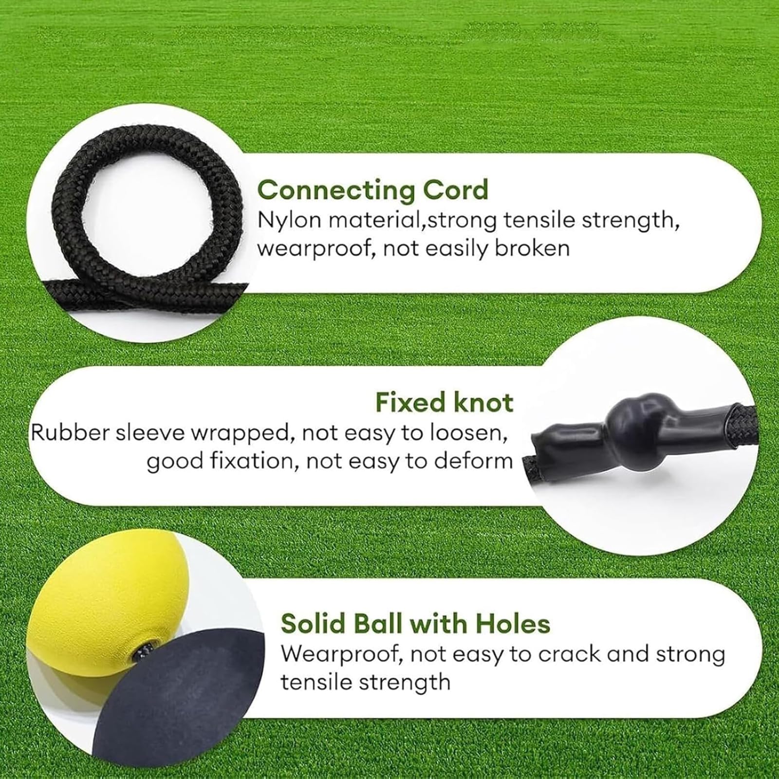 Cadena de Rebote para Entrenamiento, Equipo de Entrenamiento para porteros de 2,5 m, Deflector de una Sola línea con 2 Bolsas de Agua, Accesorios de Entrenamiento de fútbol para niños, Estudiantes