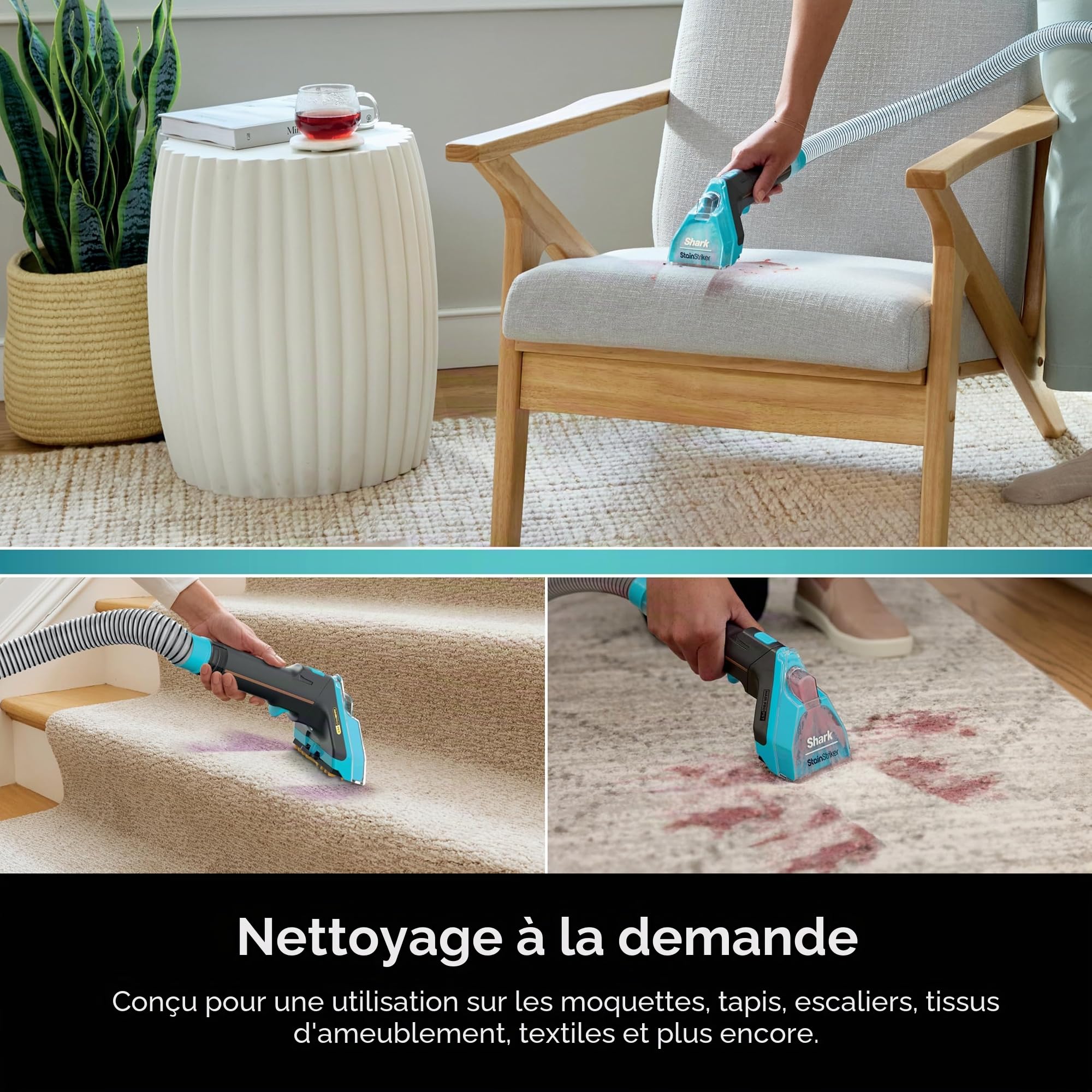 Shark StainStriker Pet Bundle pour tous les nettoyeurs de tapis portables StainStriker, comprend une formule multiplicateur OXY de 946 ml et une formule Deep Clean Pet de 473,6 g, PXCPBUNDLE