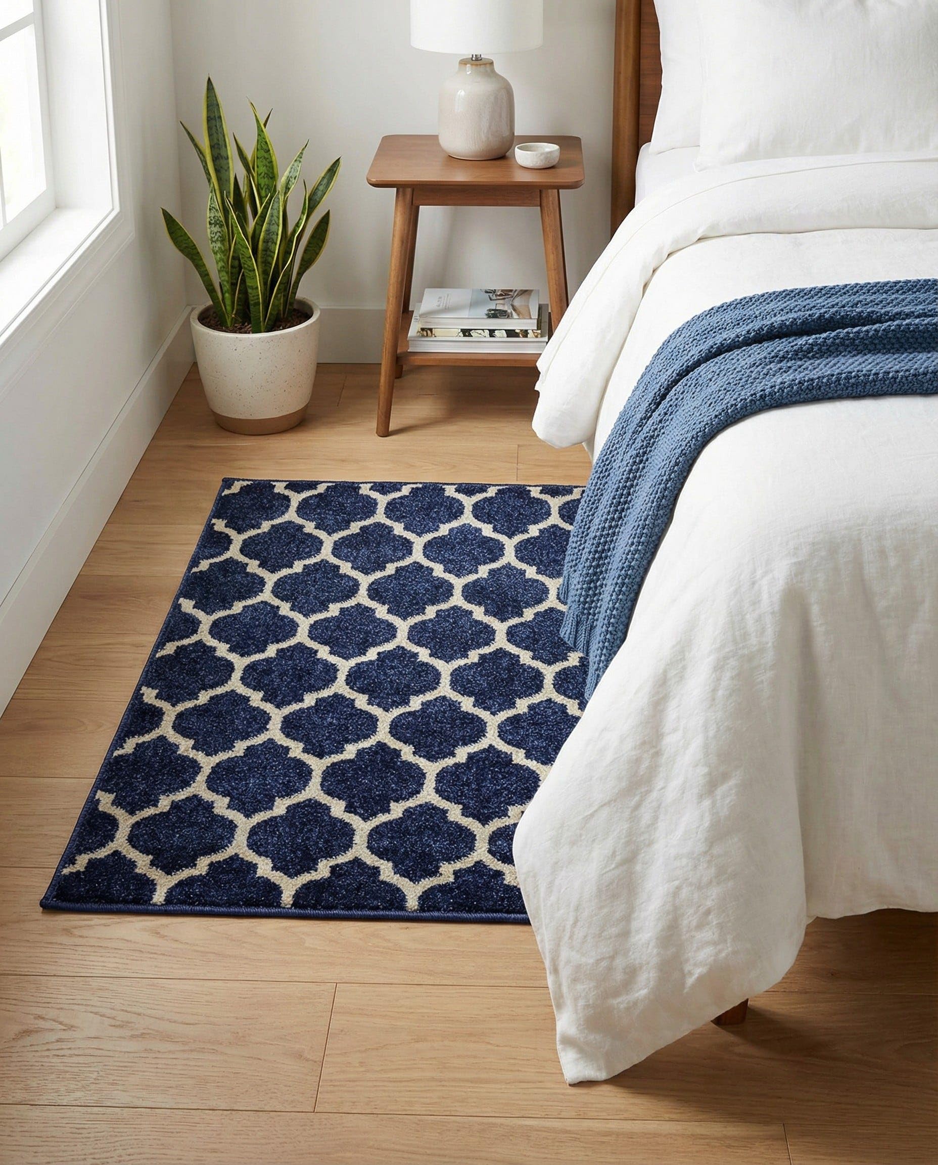 Amazon.com: Rugs.com Lattice Collection Rug – 2x3 Dark Blue Medium