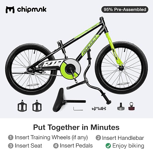 Miniatura 124 de Chipmunk Kids Bike 12 14 16 18 Inch Bicycle with Training Wheels Beginners Boys Girls Ages 3-10 Years Multiple Colors Rosa